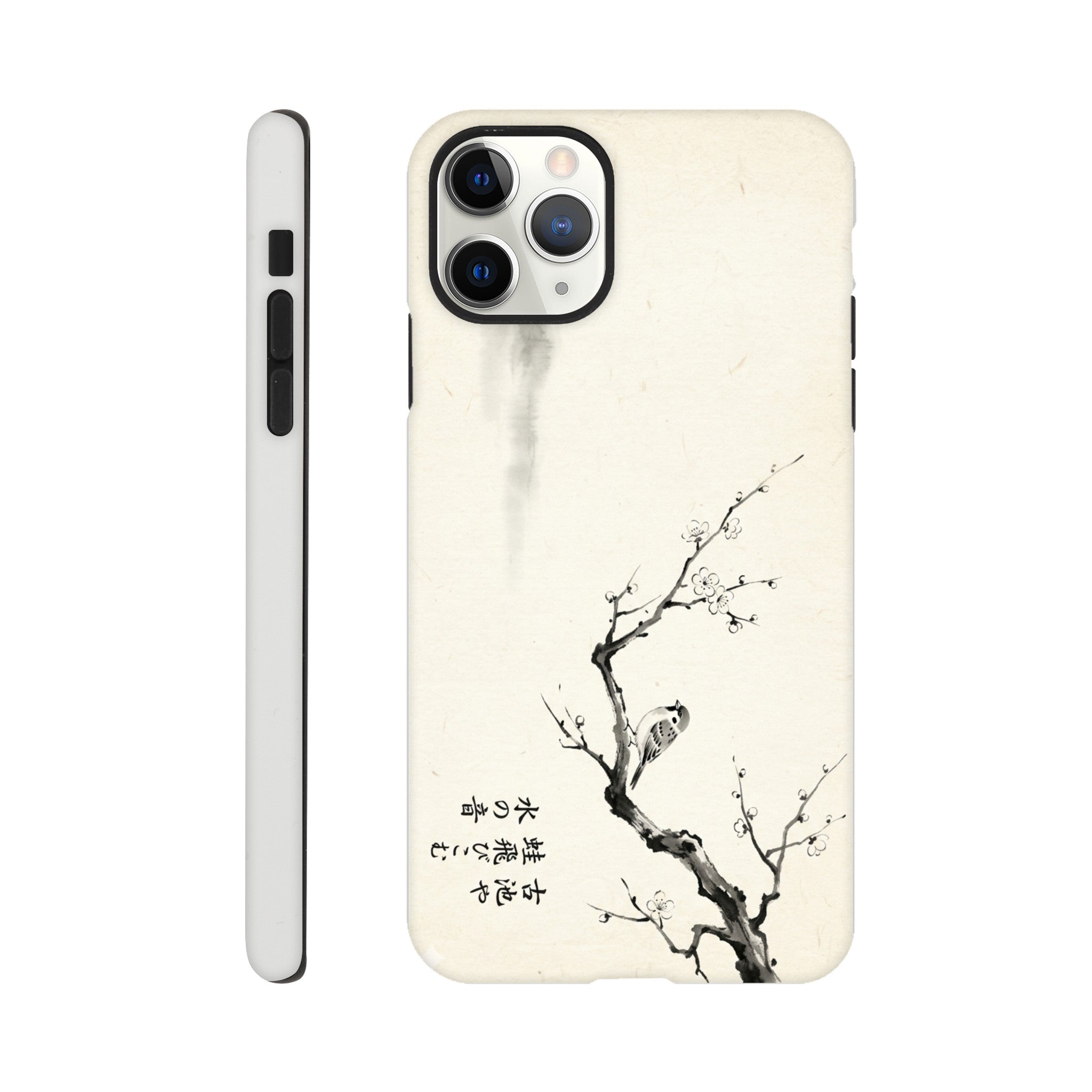 Minimalist sparrow Blossom Illustration in japanese Style - Tough Case for iPhone 14 Pro Max by TVVH_Urban