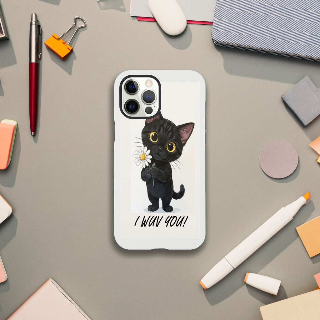 Attitude Kitty Tough Case | Dual-Layer Protection for iPhone Print Material for iPhone 15 Pro Max by TVVH_Urban