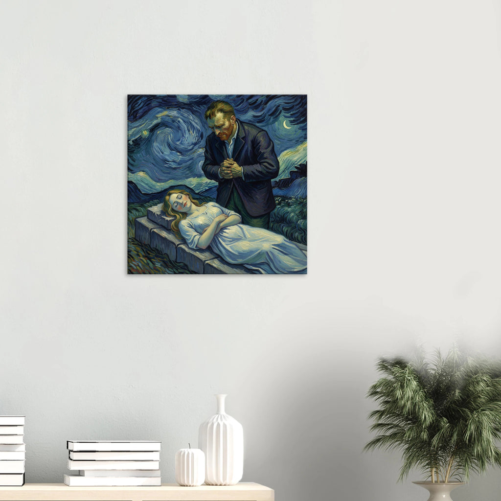 Night, Watching Van Gogh isnpired impressionist art - classic matte canvas by TVVH_Urban