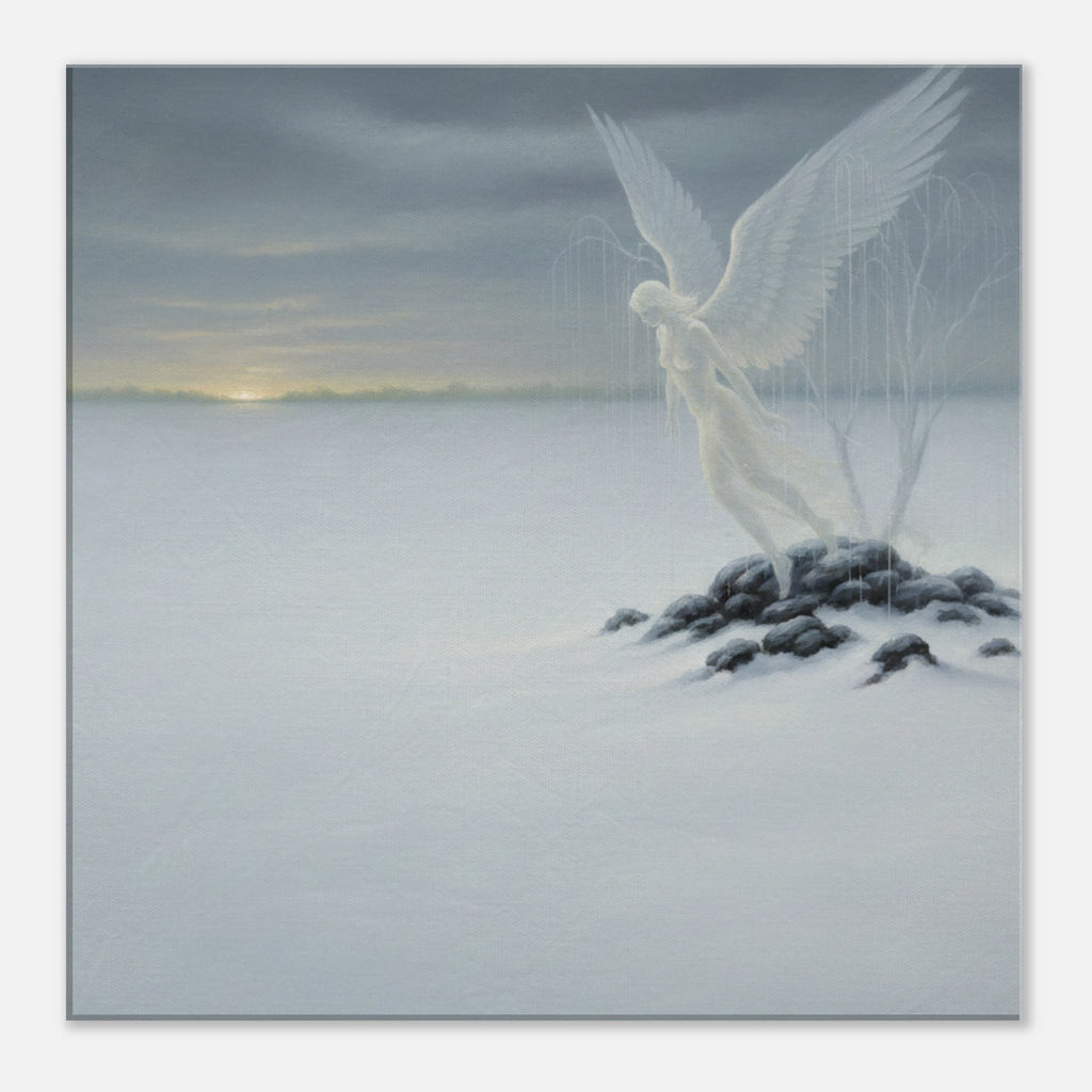 "The Snow Angel" Surrealism Style Art | Classic Matte Canvas Print  for 60x60 cm / 24x24″ by TVVH_Urban
