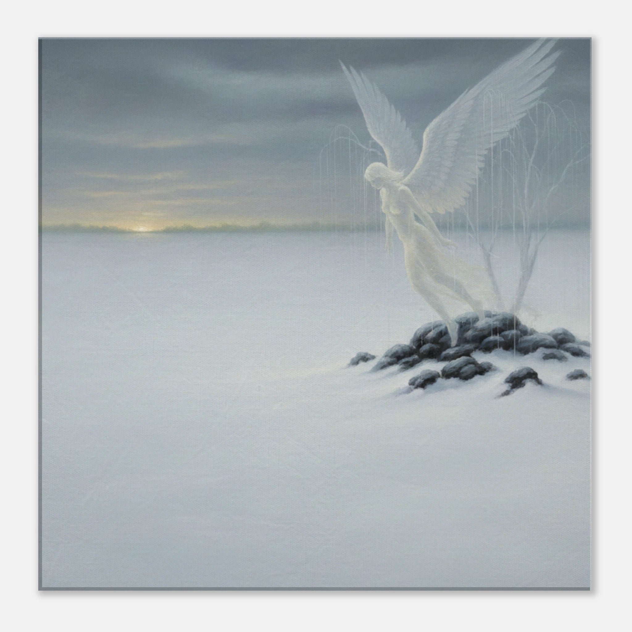 "The Snow Angel" Surrealism Style Art | Classic Matte Canvas Print  for 60x60 cm / 24x24″ by TVVH_Urban