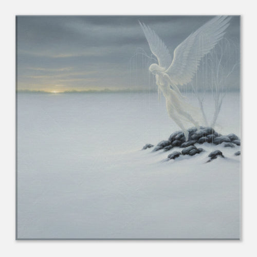 "The Snow Angel" Surrealism Style Art | Classic Matte Canvas Print  for 30x30 cm / 12x12″ by TVVH_Urban
