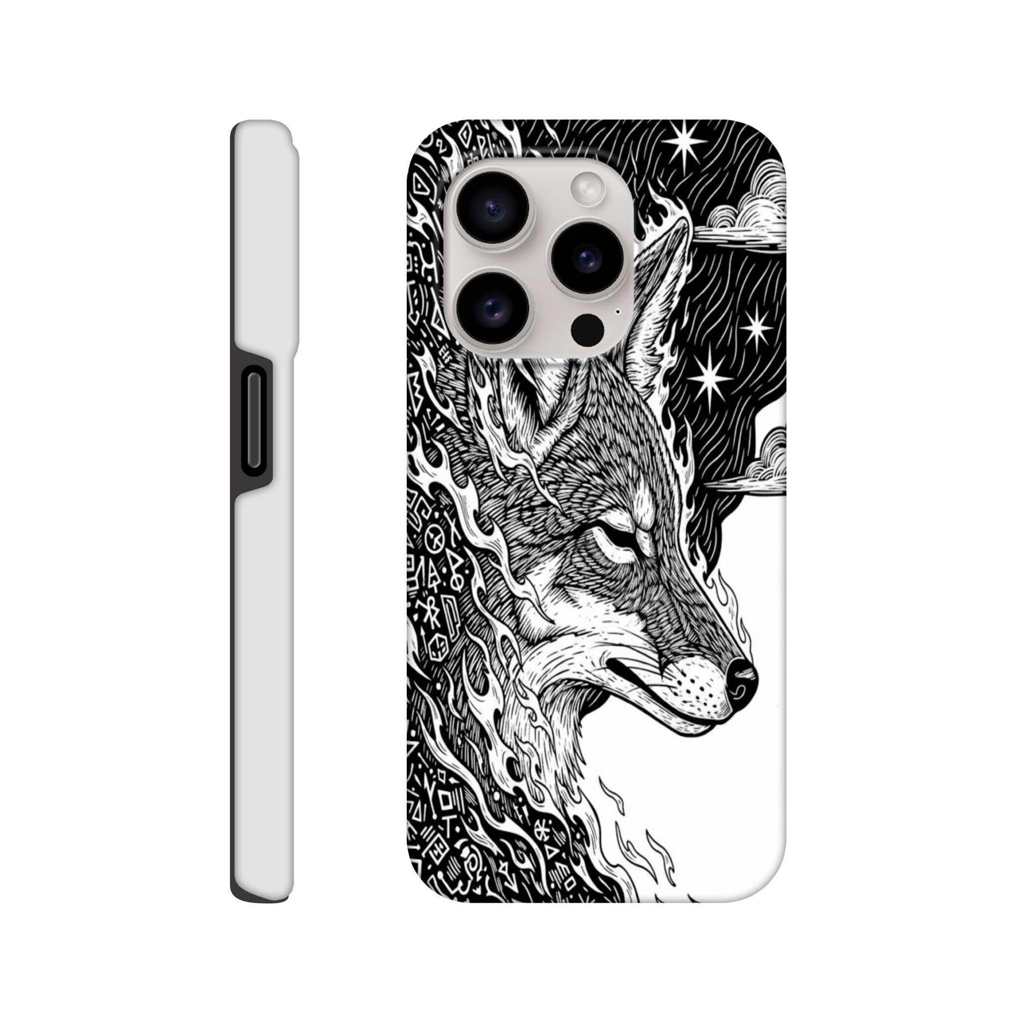Coyote Illustration in Black and white Style - Tough Case for Galaxy S23 by TVVH_Urban