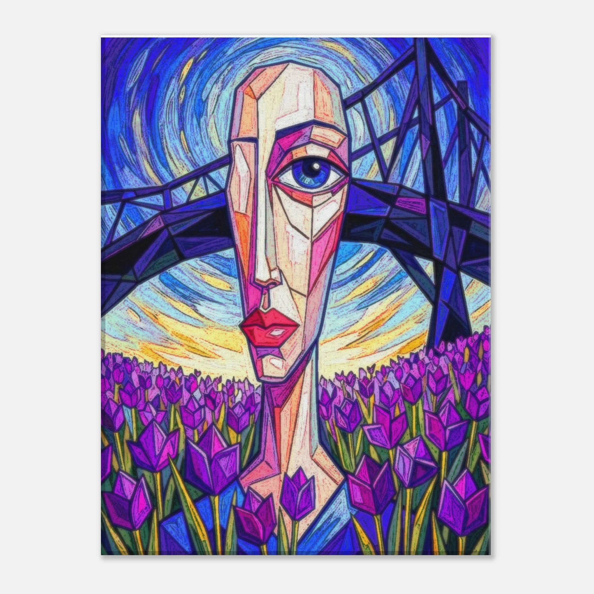 The Chaos of purple neo impressionist art - classic matte canvas by TVVH_Urban