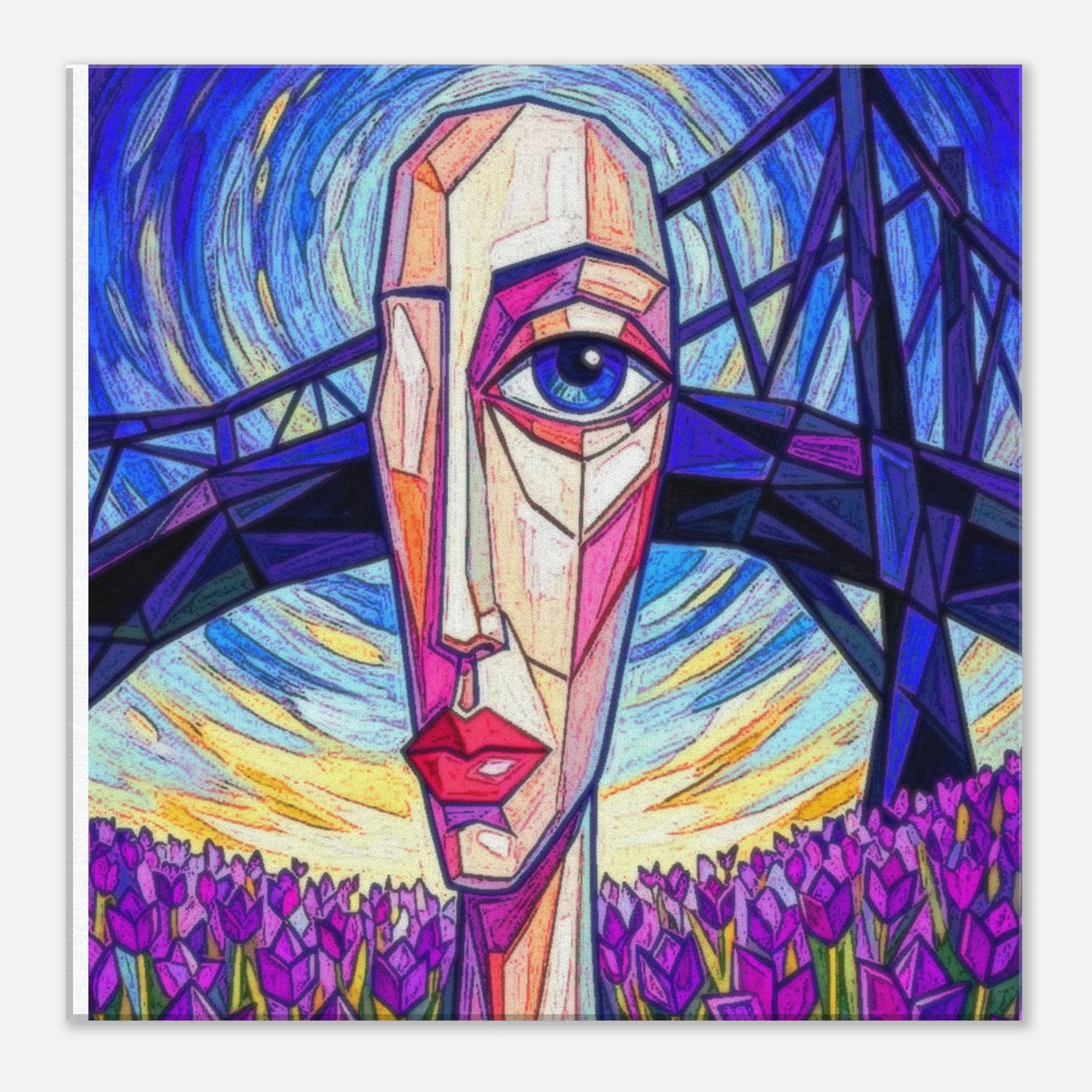 The Chaos of purple neo impressionist art - classic matte canvas by TVVH_Urban