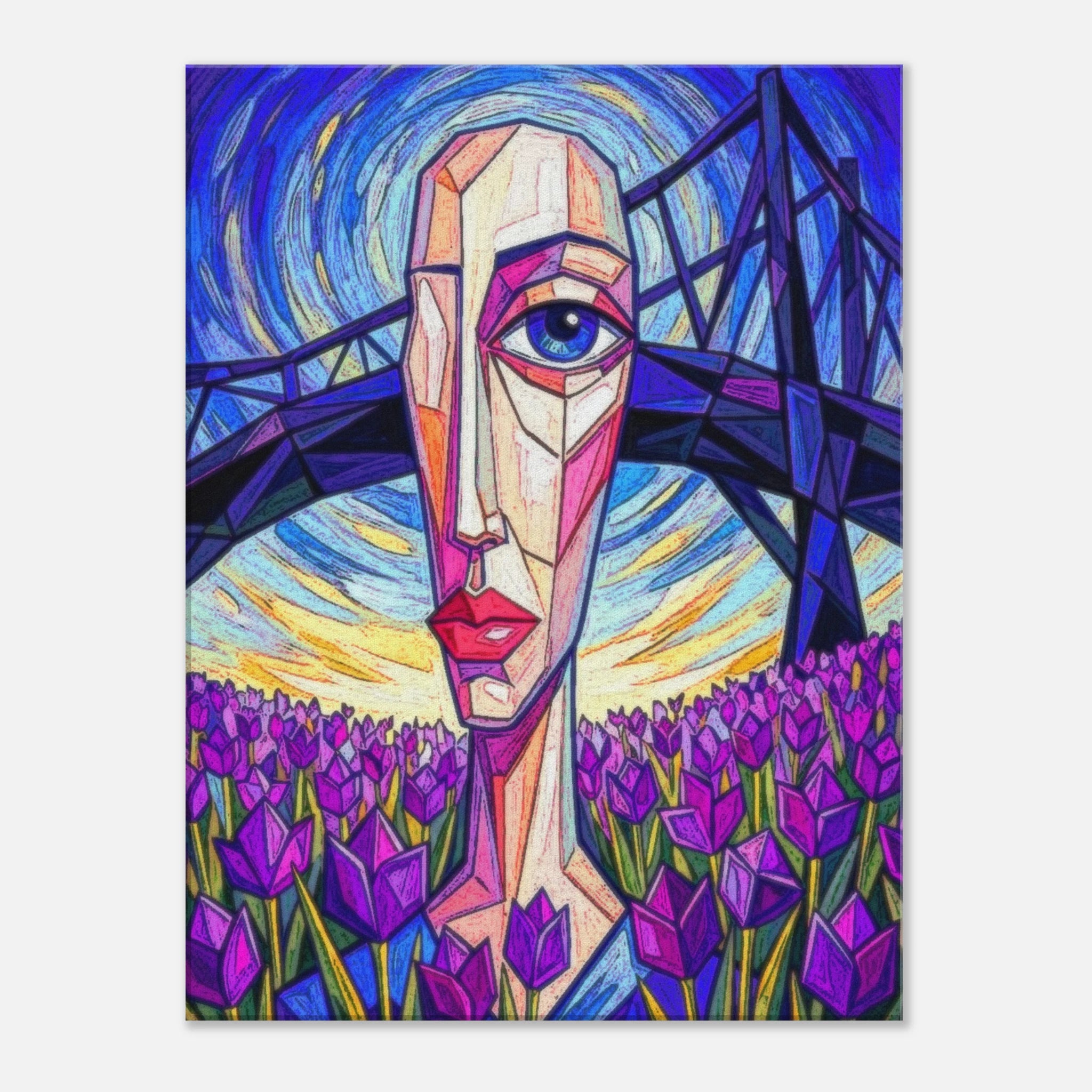 The Chaos of purple neo impressionist art - classic matte canvas by TVVH_Urban