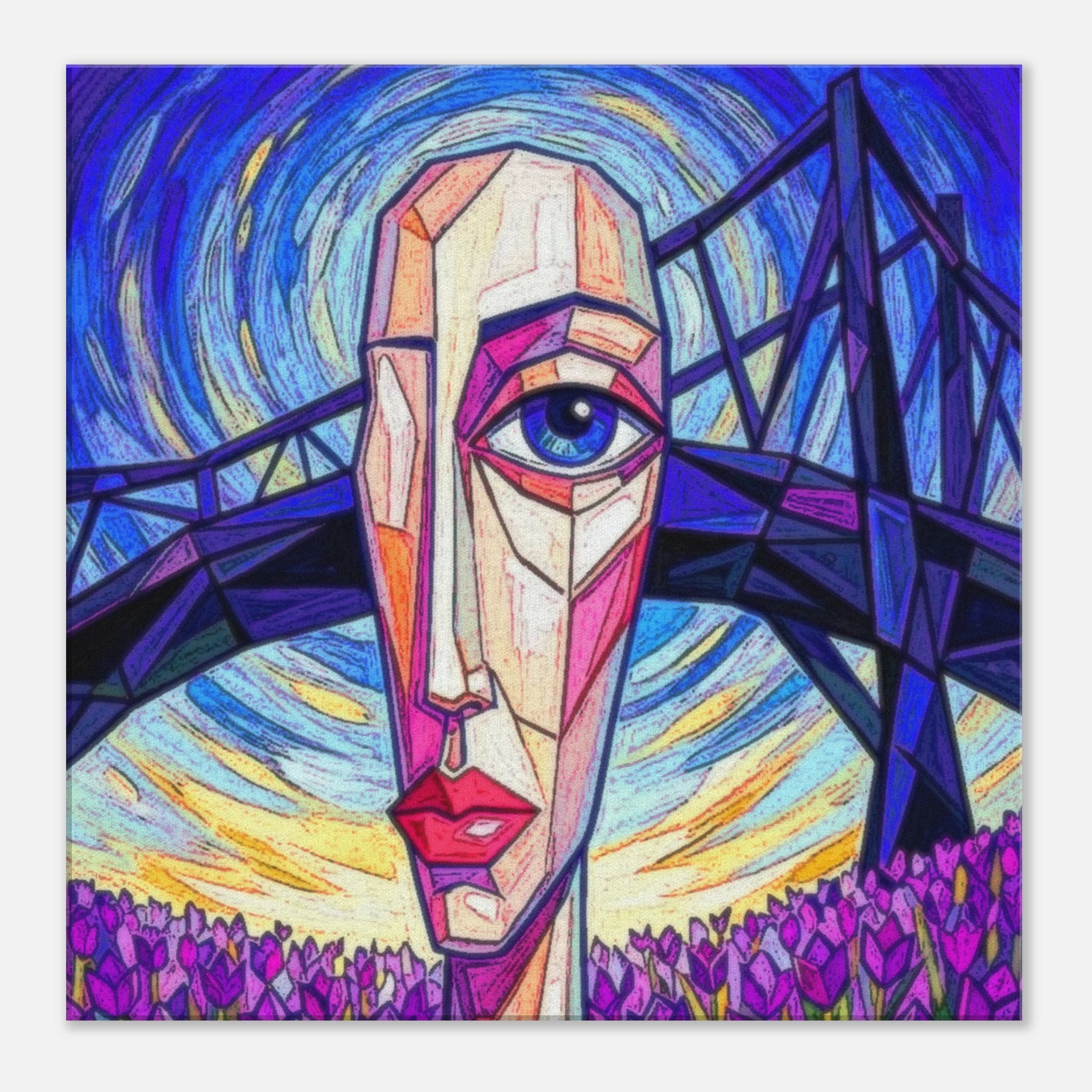 The Chaos of purple neo impressionist art - classic matte canvas by TVVH_Urban