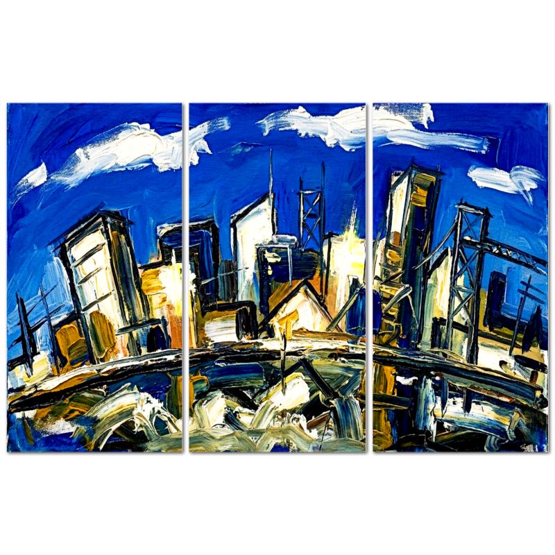 Blue Harbour | Triptych Canvas Prints | The Contrado Collection