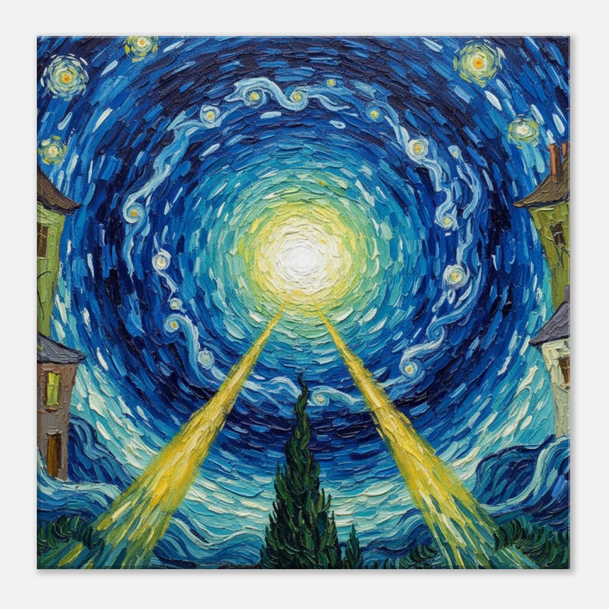 The Still Point Van Gogh isnpired impressionist art - classic matte canvas by TVVH_Urban