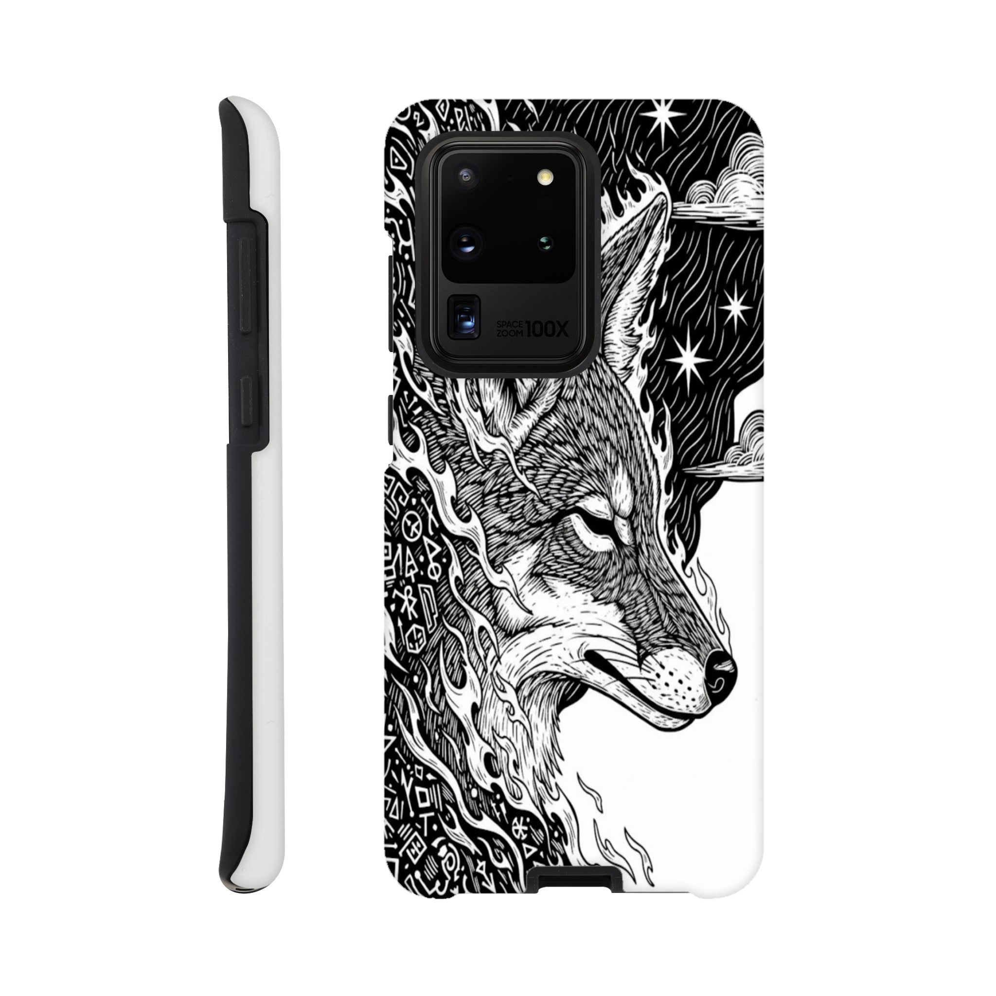 Coyote illustration in Black & white - Tough Case for  by TVVH_Urban