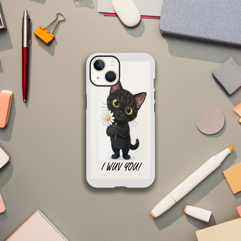 Attitude Kitty Tough Case | Dual-Layer Protection for iPhone Print Material for iPhone 15 Pro Max by TVVH_Urban