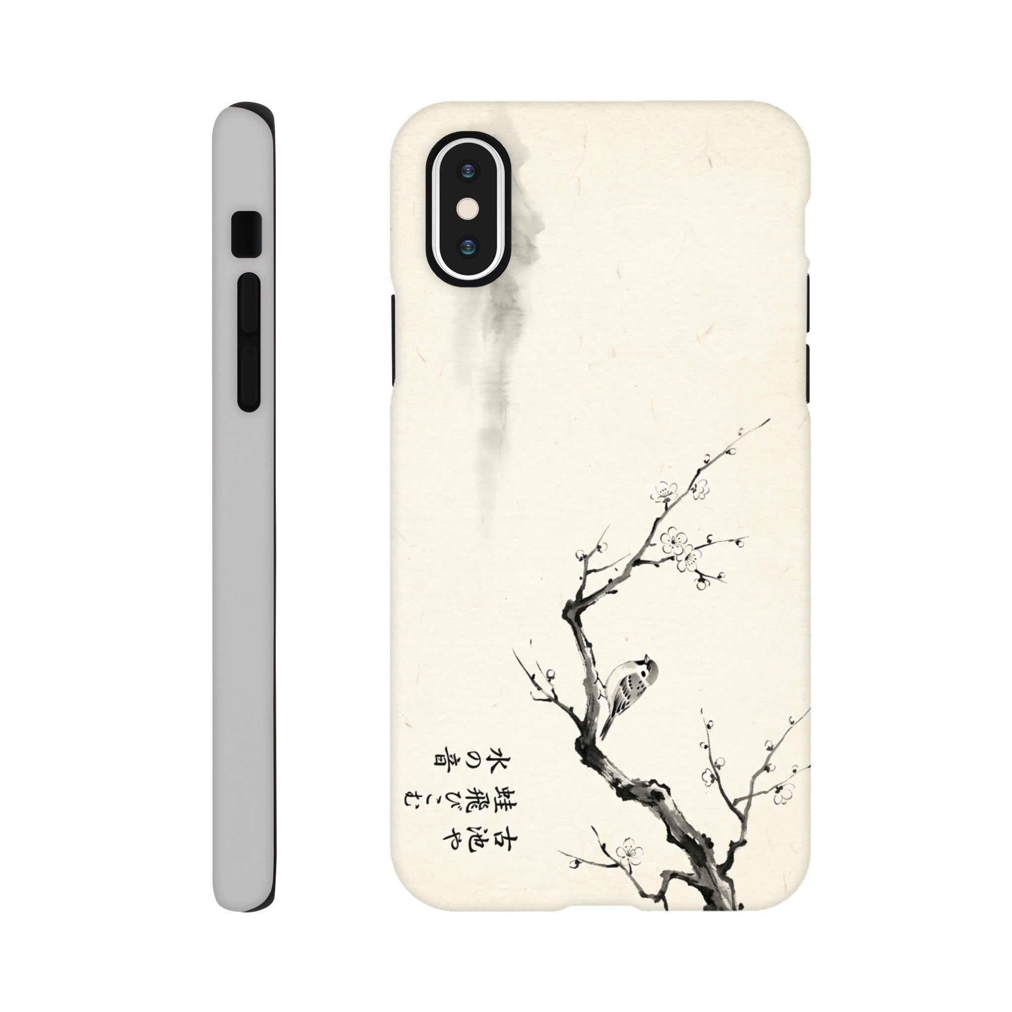 Minimalist sparrow Blossom Illustration in japanese Style - Tough Case for iPhone 13 Pro Max by TVVH_Urban