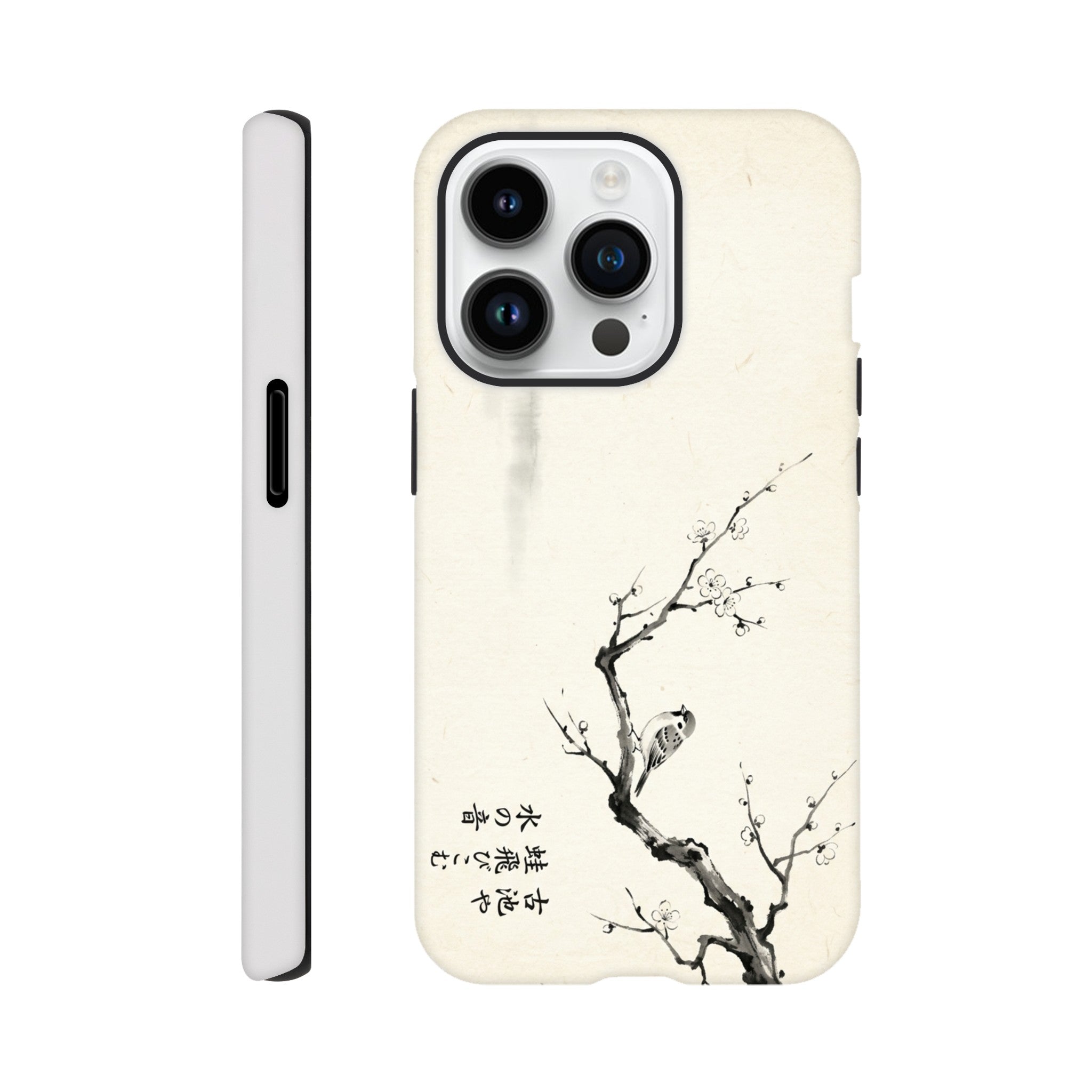 Minimalist sparrow Blossom Illustration in japanese Style - Tough Case for  by TVVH_Urban