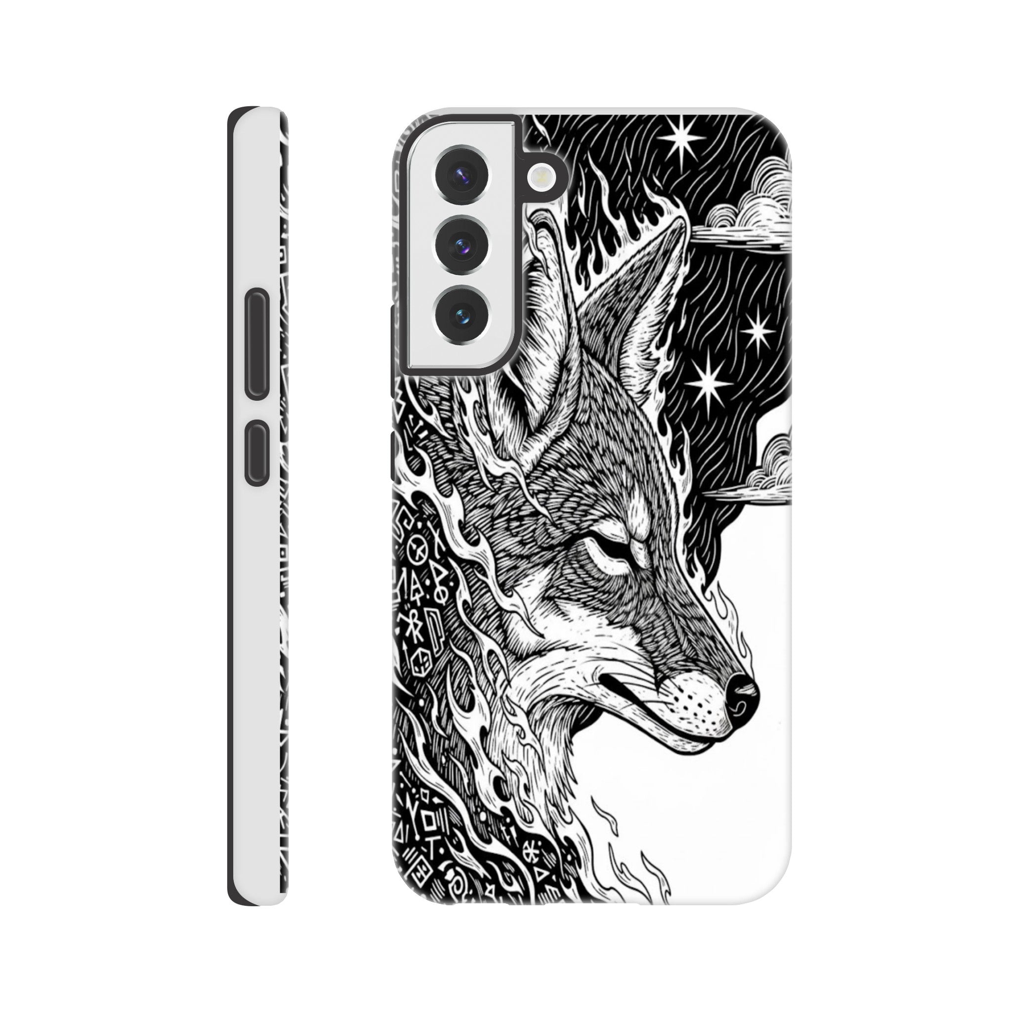 Coyote illustration in Black & white - Tough Case for Galaxy S23 by TVVH_Urban