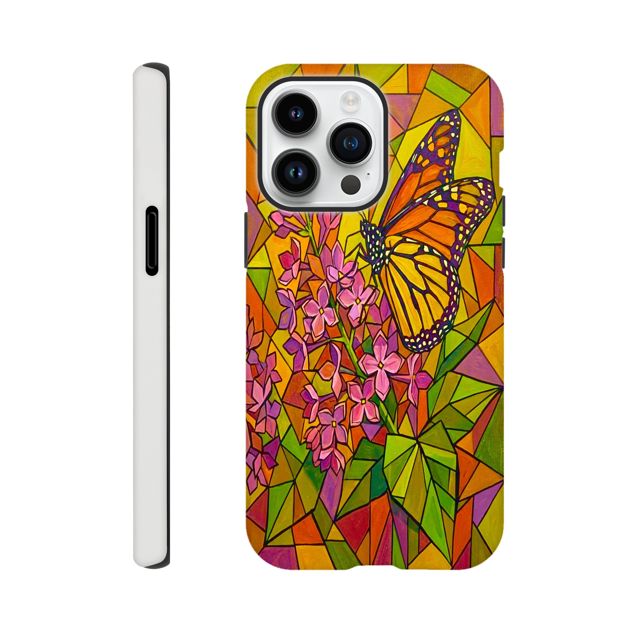 Butterfly & Lilac Tough Phone Case | Dual-Layer Protection for iPhone  for iPhone 14 by TVVH_Urban