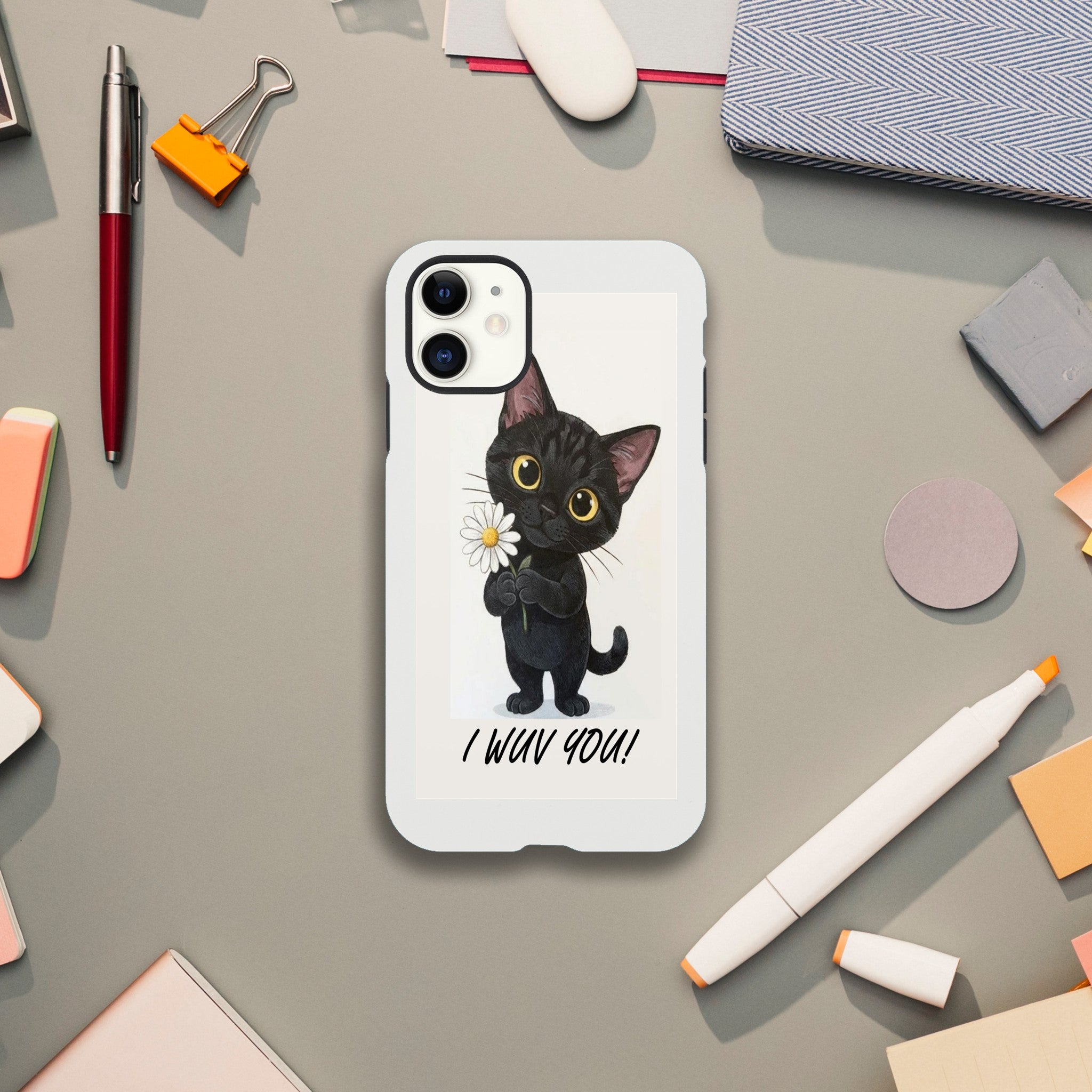 Attitude Kitty Tough Case | Dual-Layer Protection for iPhone  for iPhone 12 Mini by TVVH_Urban