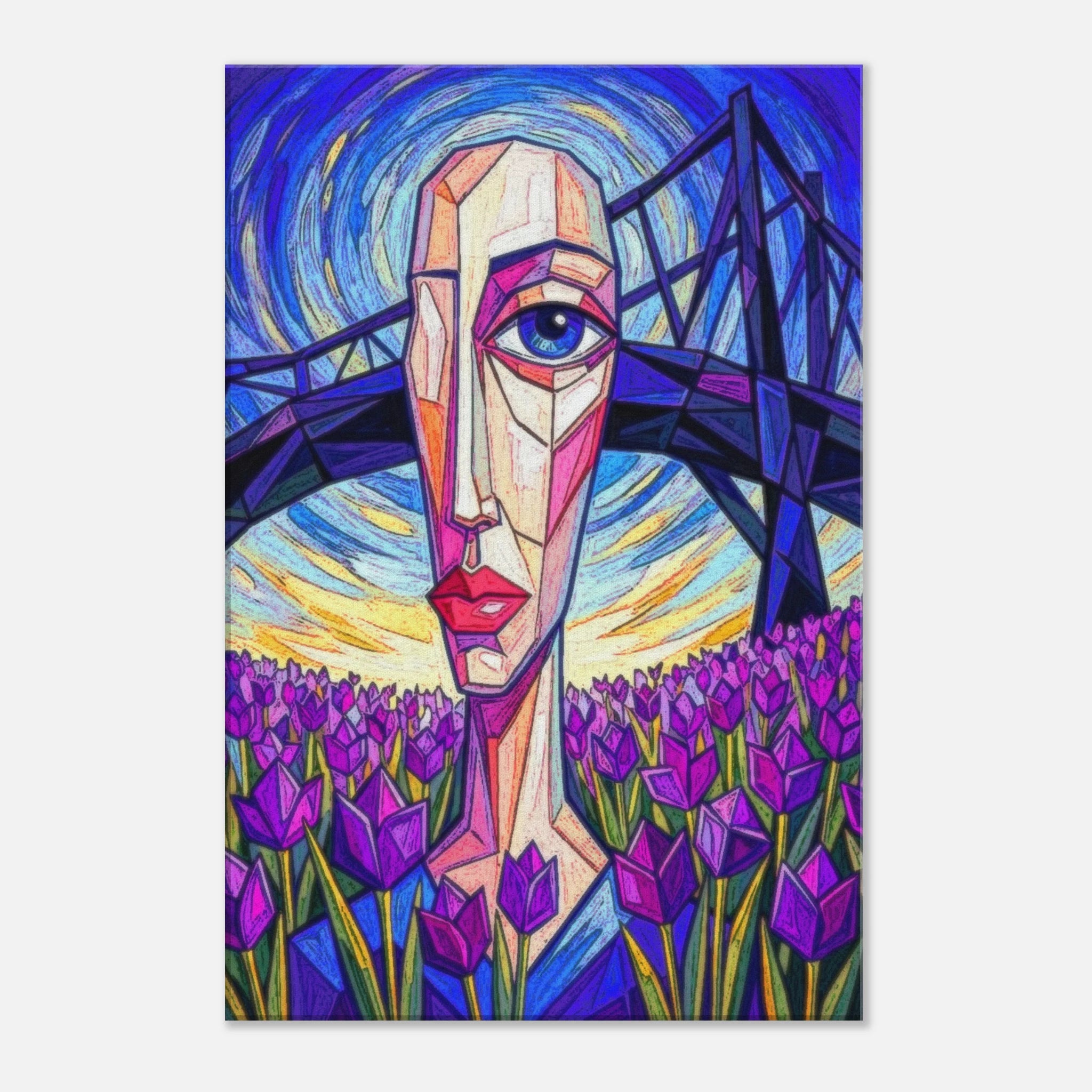 The Chaos of purple neo impressionist art - classic matte canvas by TVVH_Urban