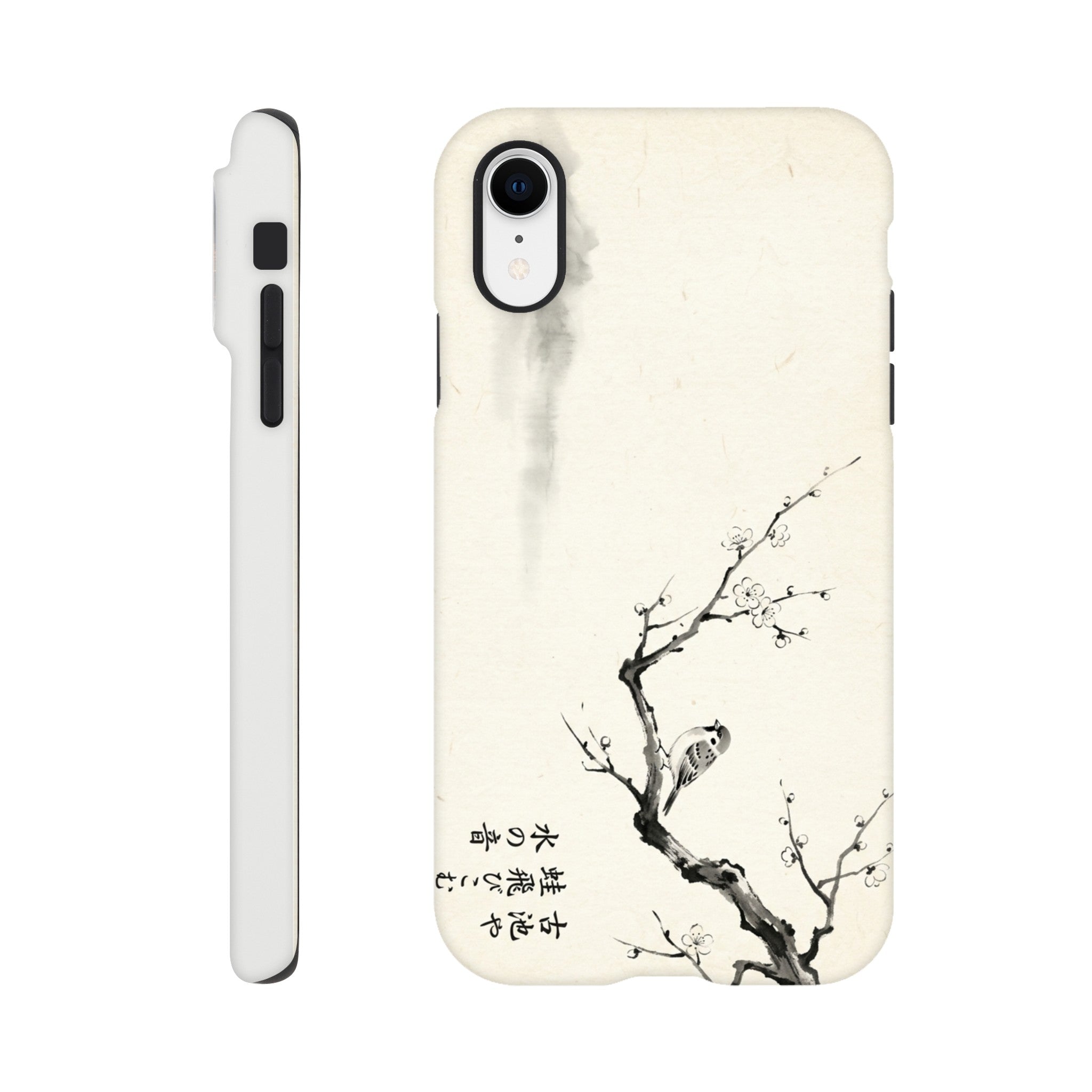 Minimalist sparrow Blossom Illustration in japanese Style - Tough Case for iPhone 14 Pro by TVVH_Urban