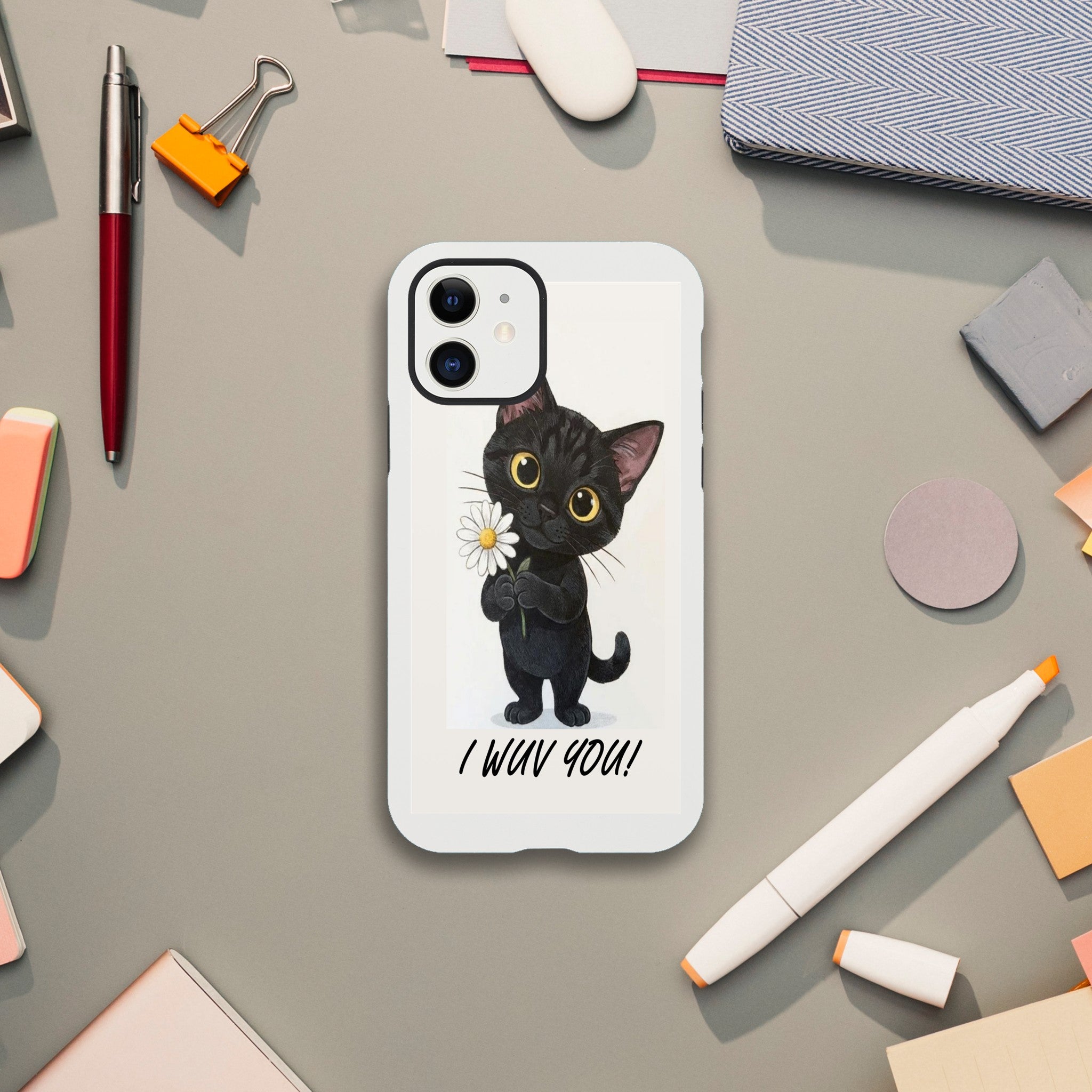 Attitude Kitty Tough Case | Dual-Layer Protection for iPhone Print Material for iPhone 15 Pro Max by TVVH_Urban
