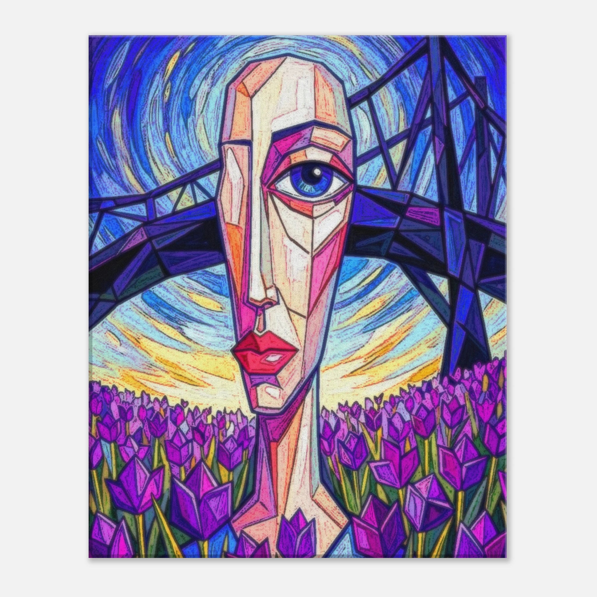 The Chaos of purple neo impressionist art - classic matte canvas by TVVH_Urban