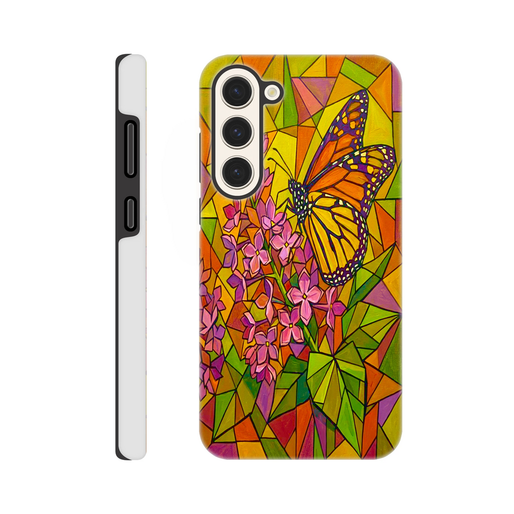 Butterfly & Lilac Tough Phone Case | Dual-Layer Protection for Samsung Print Material for Galaxy S23 Plus by TVVH_Urban