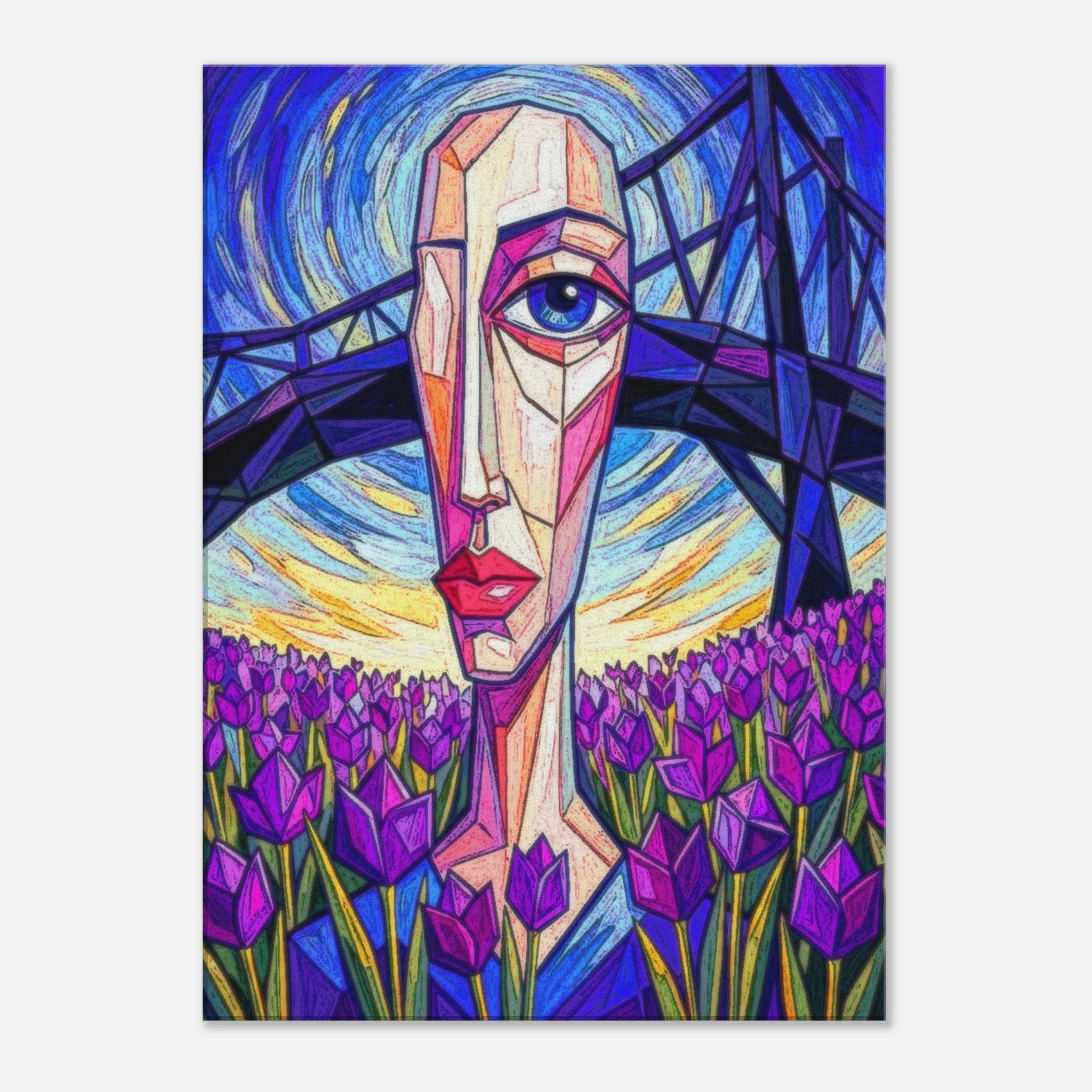 The Chaos of purple neo impressionist art - classic matte canvas by TVVH_Urban