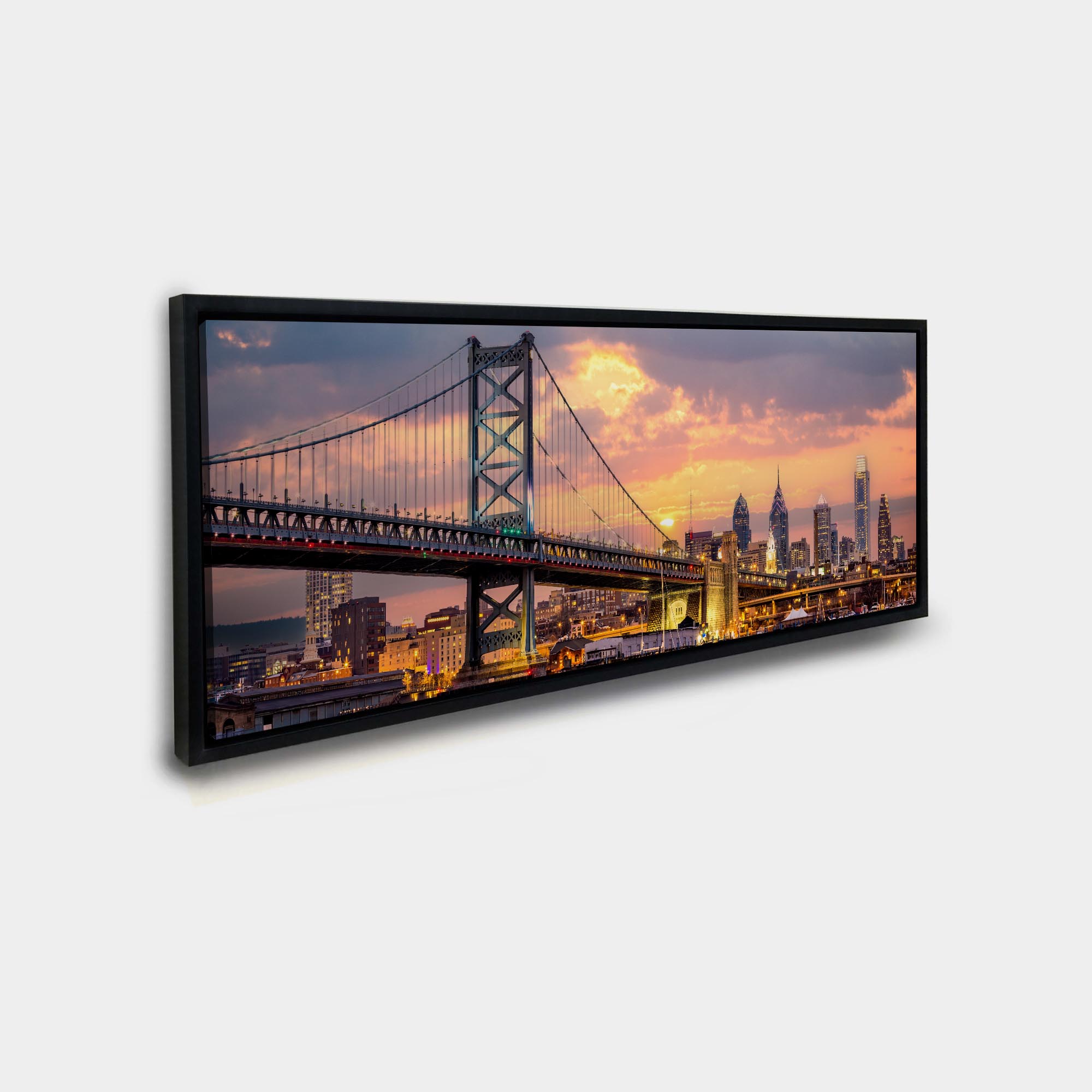 Philadelphia Skyline 72" x 24" Fine Art Canvas-4
