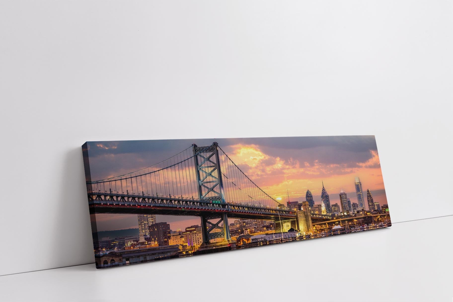 Philadelphia Skyline 72" x 24" Fine Art Canvas-2