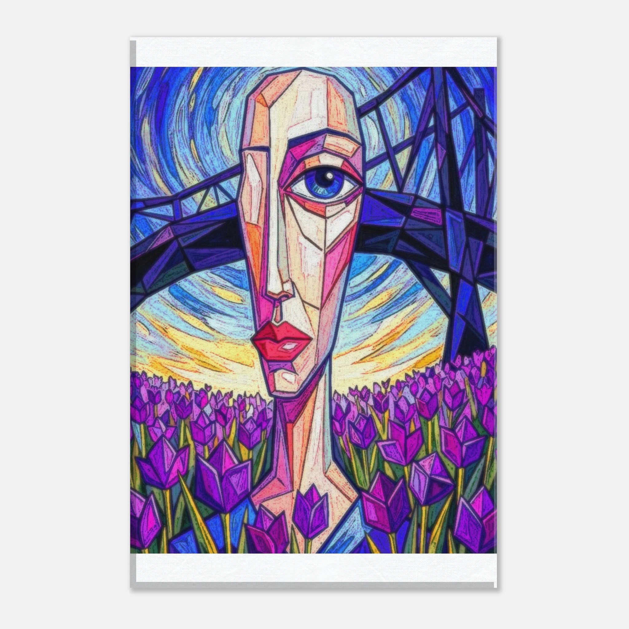 The Chaos of purple neo impressionist art - classic matte canvas by TVVH_Urban