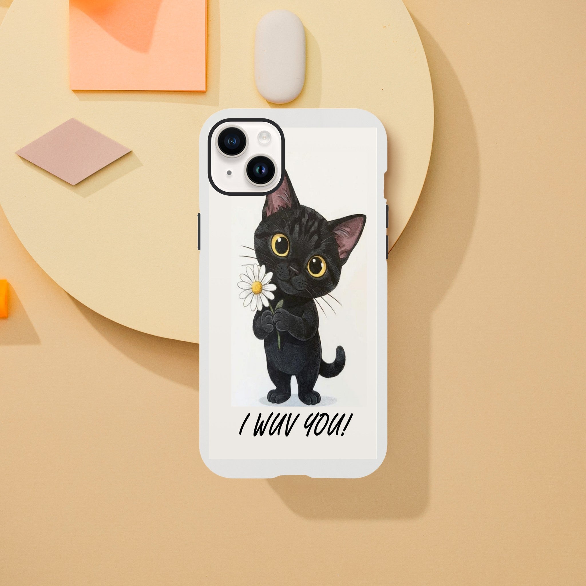 Attitude Kitty Tough Case | Dual-Layer Protection for iPhone Print Material for iPhone 15 Pro Max by TVVH_Urban