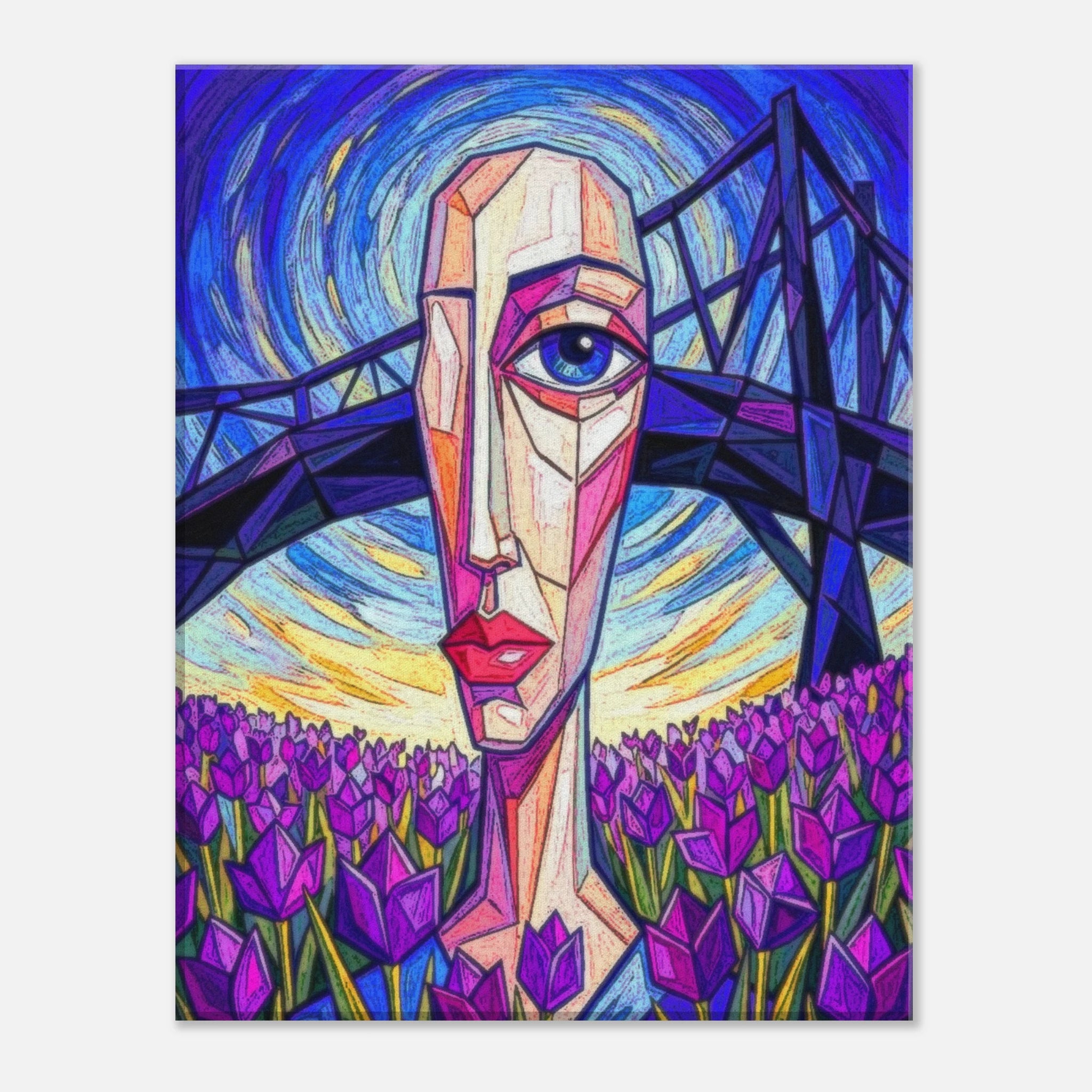 The Chaos of purple neo impressionist art - classic matte canvas by TVVH_Urban