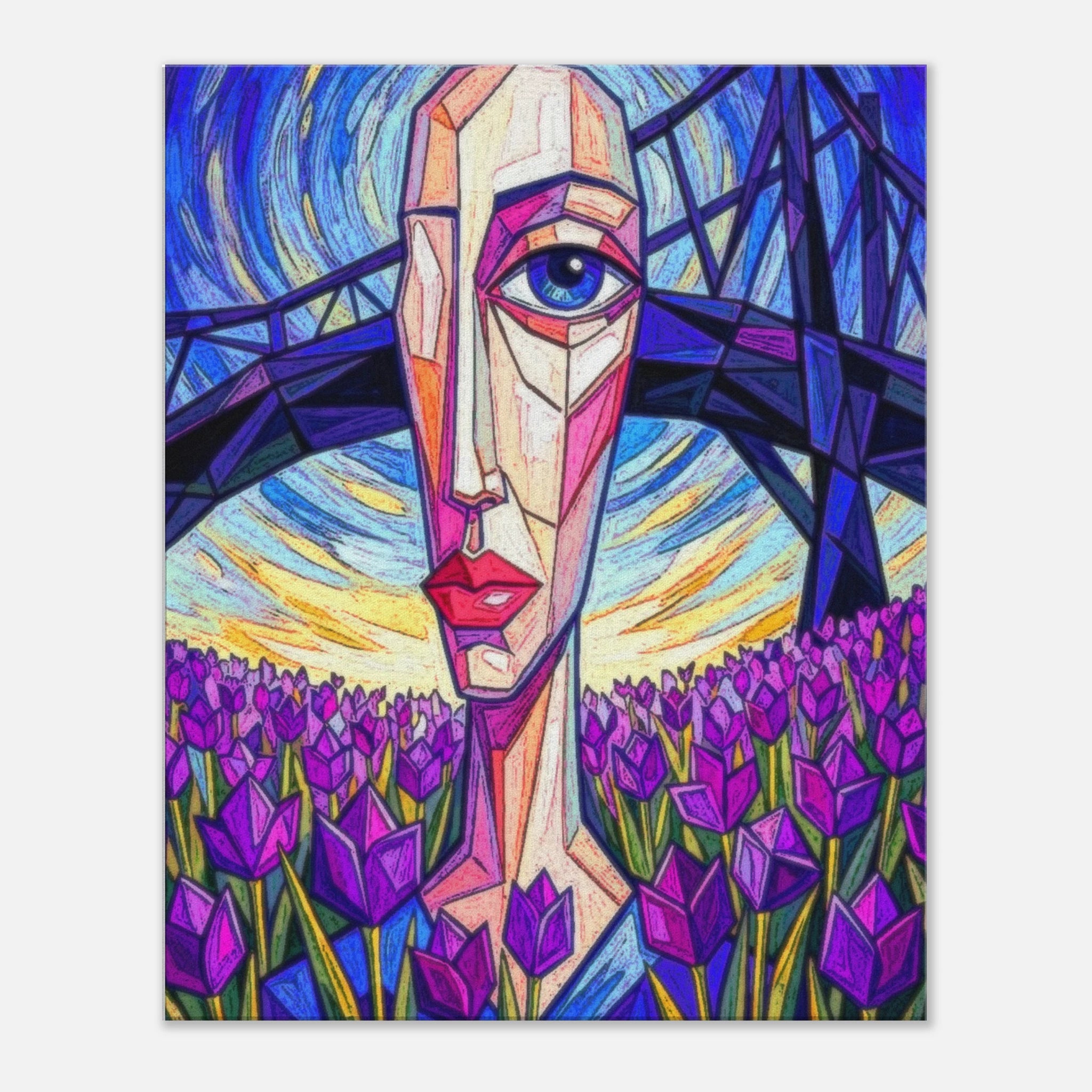 The Chaos of purple neo impressionist art - classic matte canvas by TVVH_Urban