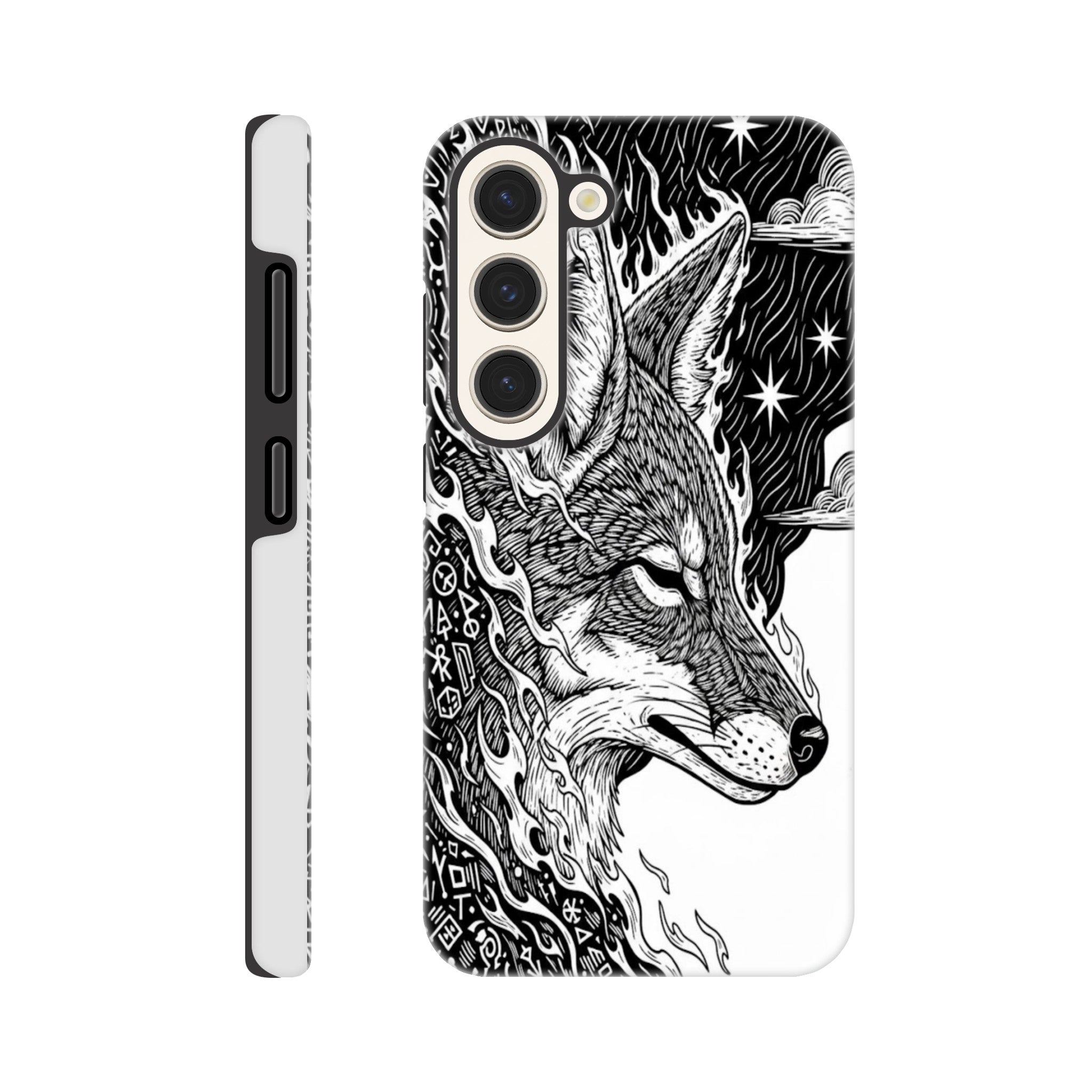Coyote illustration in Black & white - Tough Case for  by TVVH_Urban