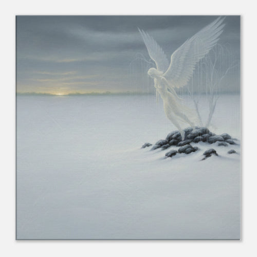 "The Snow Angel" Surrealism Style Art | Classic Matte Canvas Print Print Material for 20x20 cm / 8x8″ by TVVH_Urban