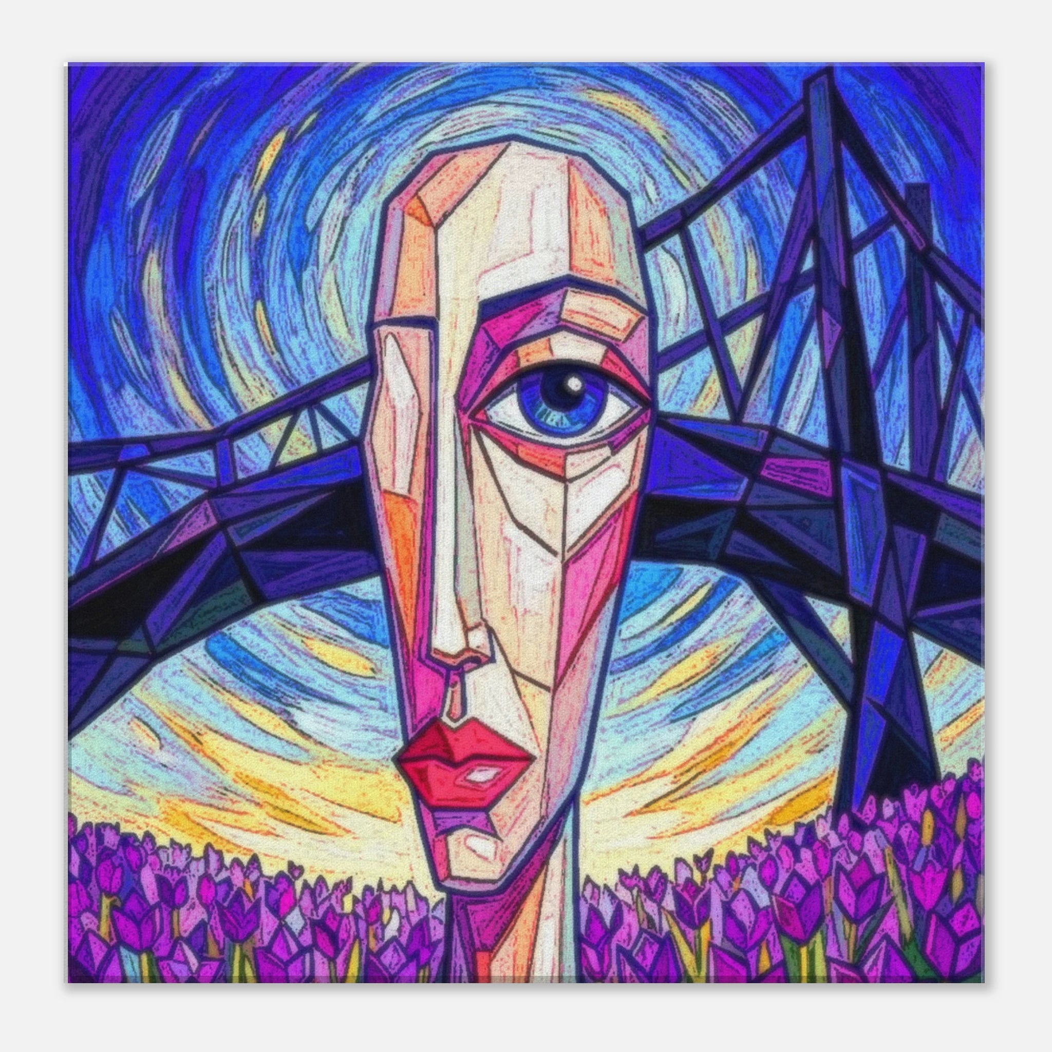 The Chaos of purple neo impressionist art - classic matte canvas by TVVH_Urban