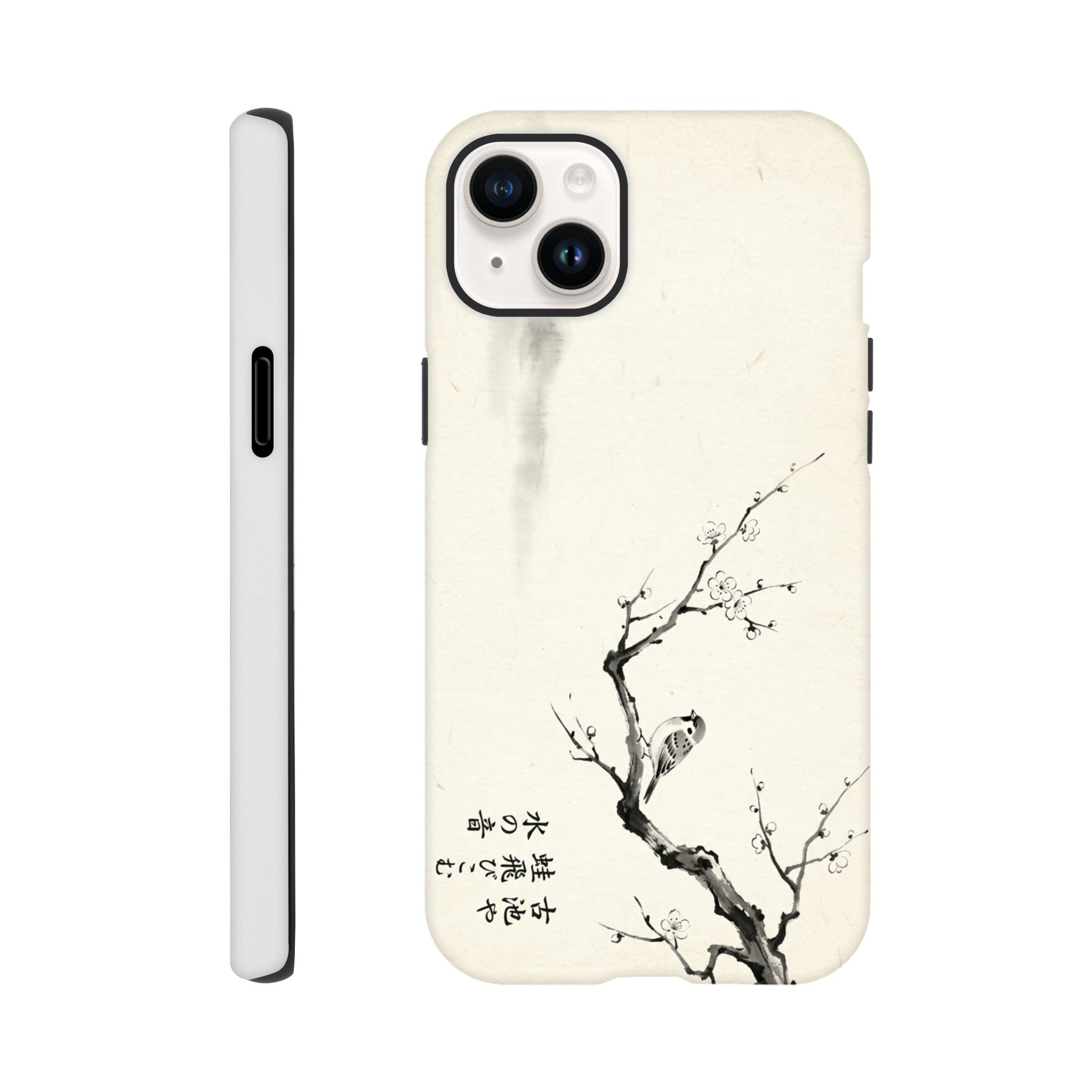 Minimalist sparrow Blossom Illustration in japanese Style - Tough Case for  by TVVH_Urban