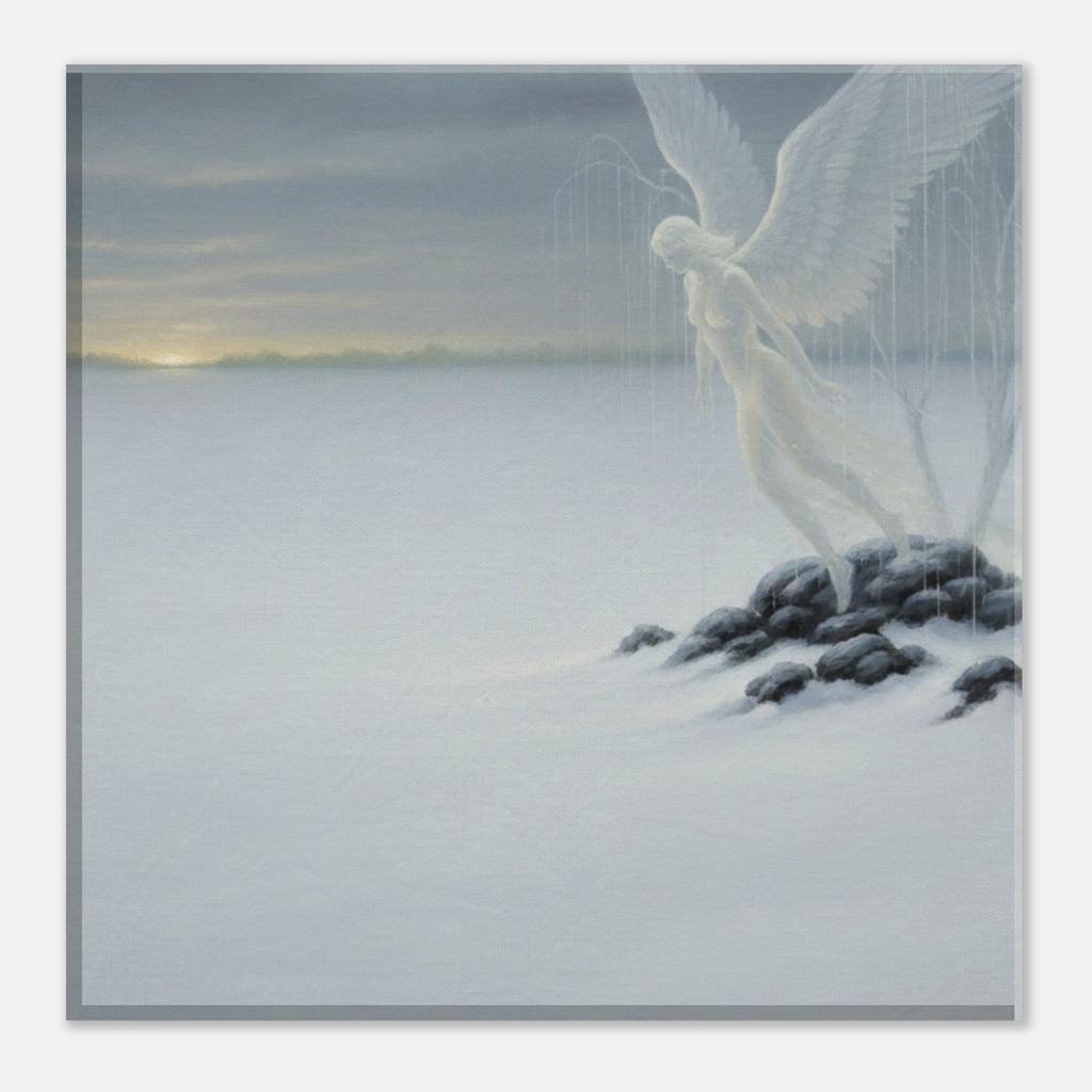 "The Snow Angel" Surrealism Style Art | Classic Matte Canvas Print  for 50x50 cm / 20x20″ by TVVH_Urban