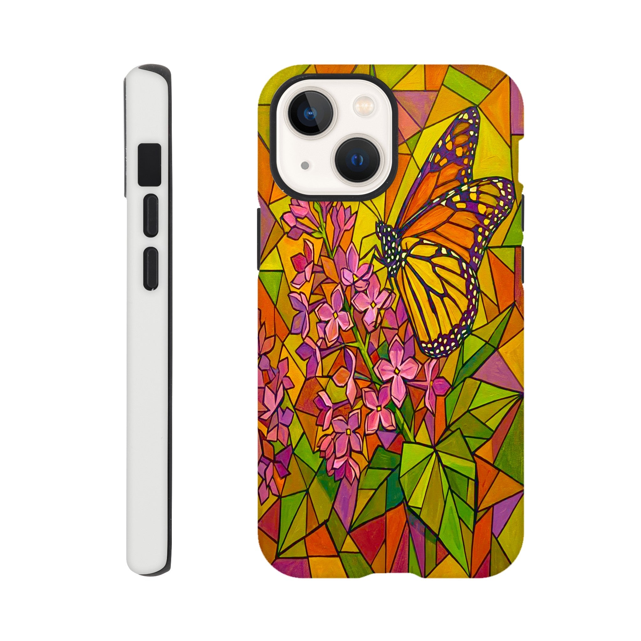 Butterfly & Lilac Tough Phone Case | Dual-Layer Protection for iPhone  for iPhone 13 Mini by TVVH_Urban
