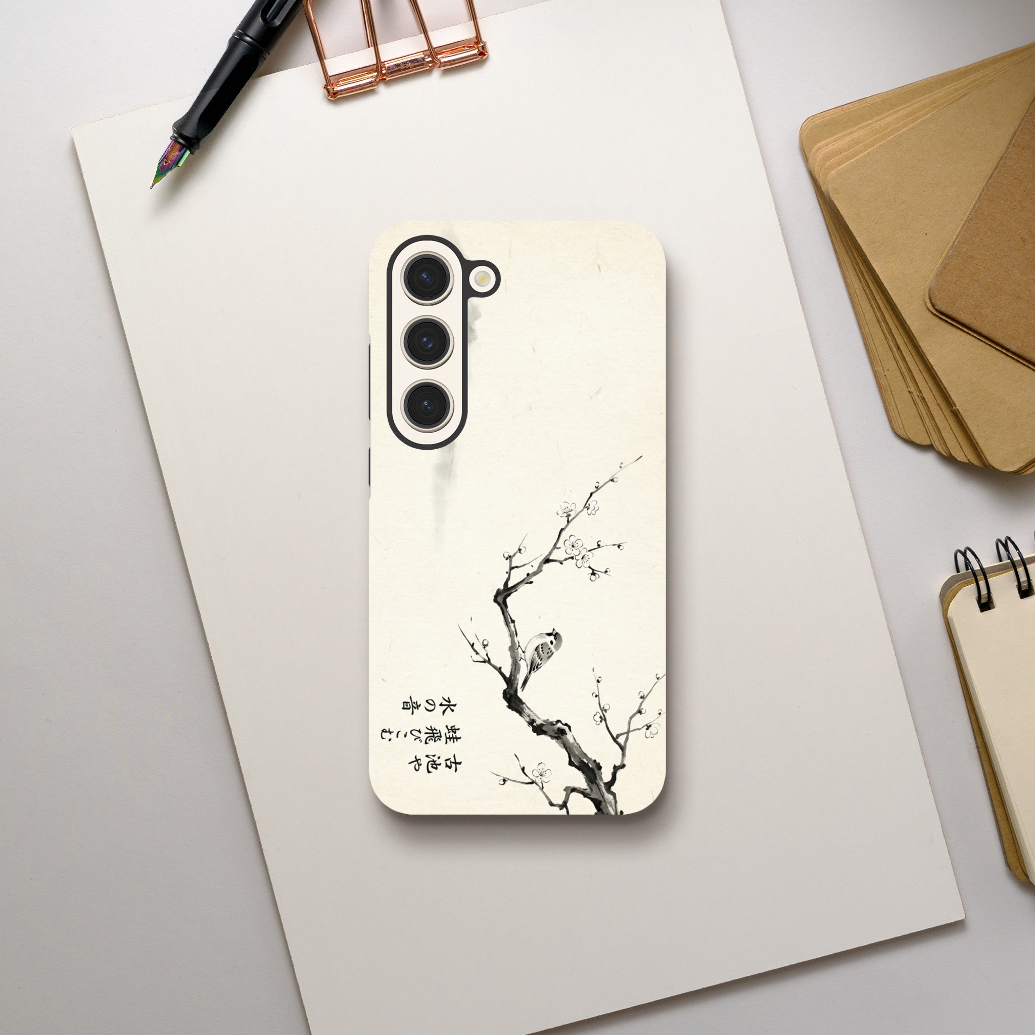 Minimalist style Japanese Illustration in Neo-Impressionist Style - Tough Case for Galaxy S23 by TVVH_Urban
