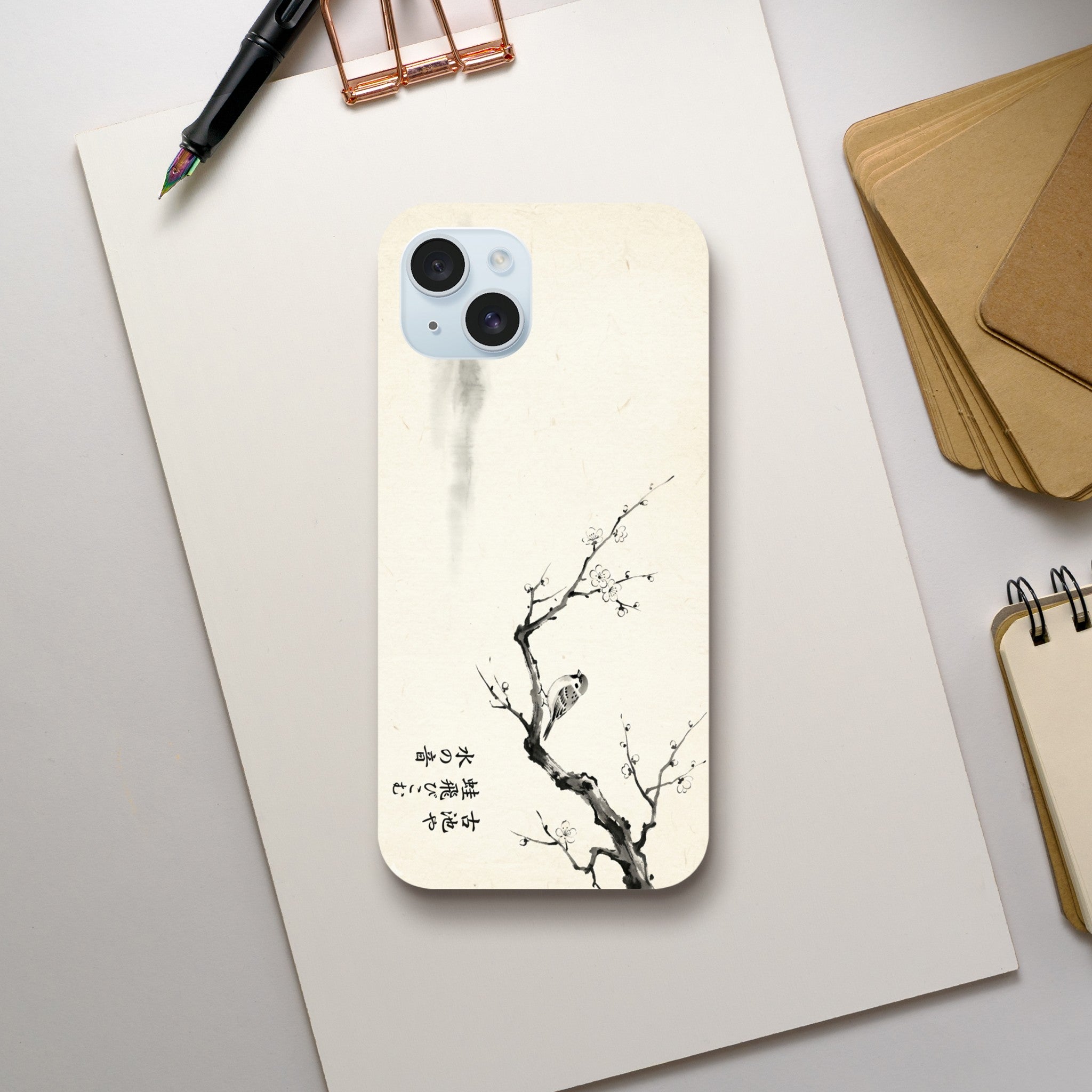 Minimalist sparrow Blossom Illustration in japanese Style - Tough Case for iPhone 12 Pro Max by TVVH_Urban
