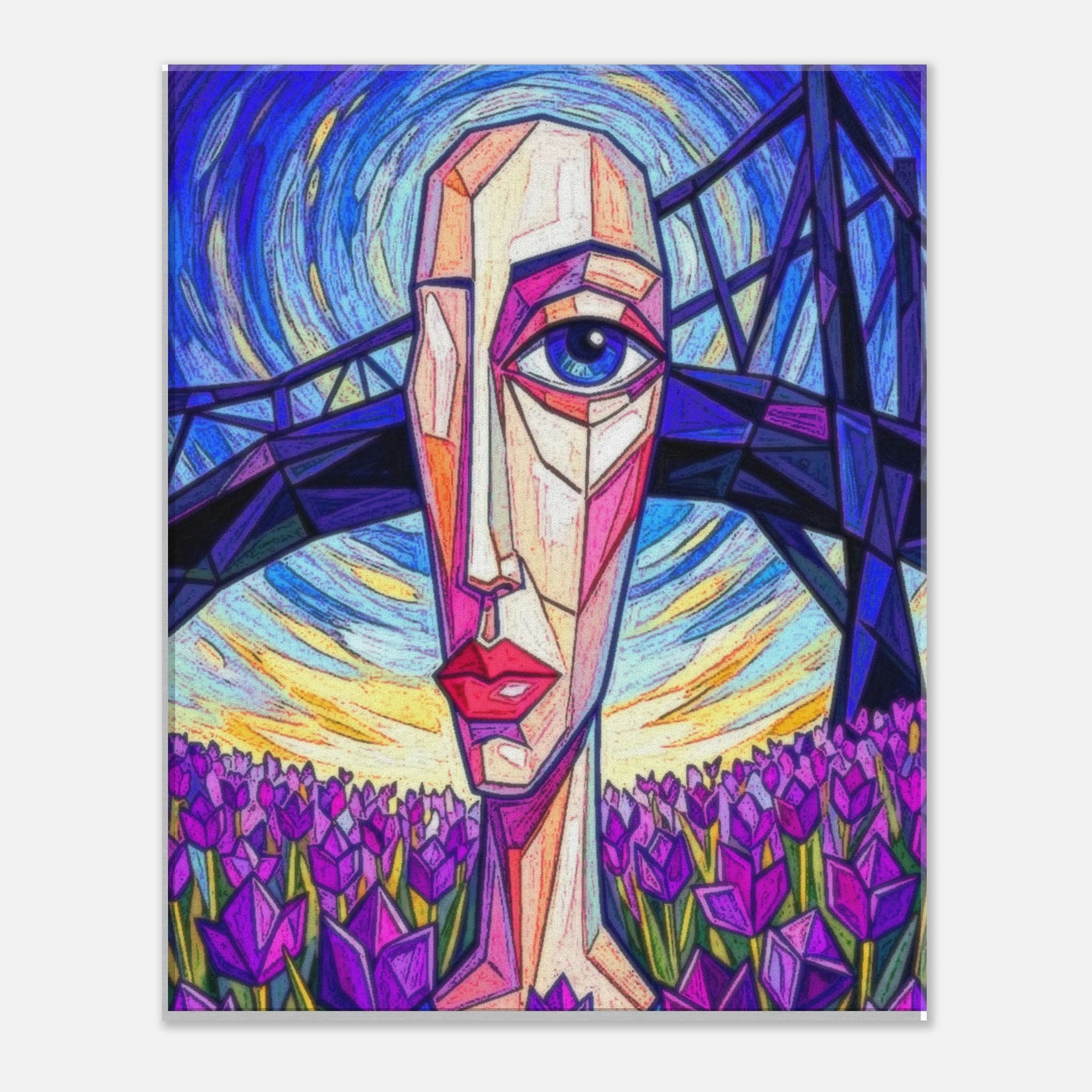 The Chaos of purple neo impressionist art - classic matte canvas by TVVH_Urban