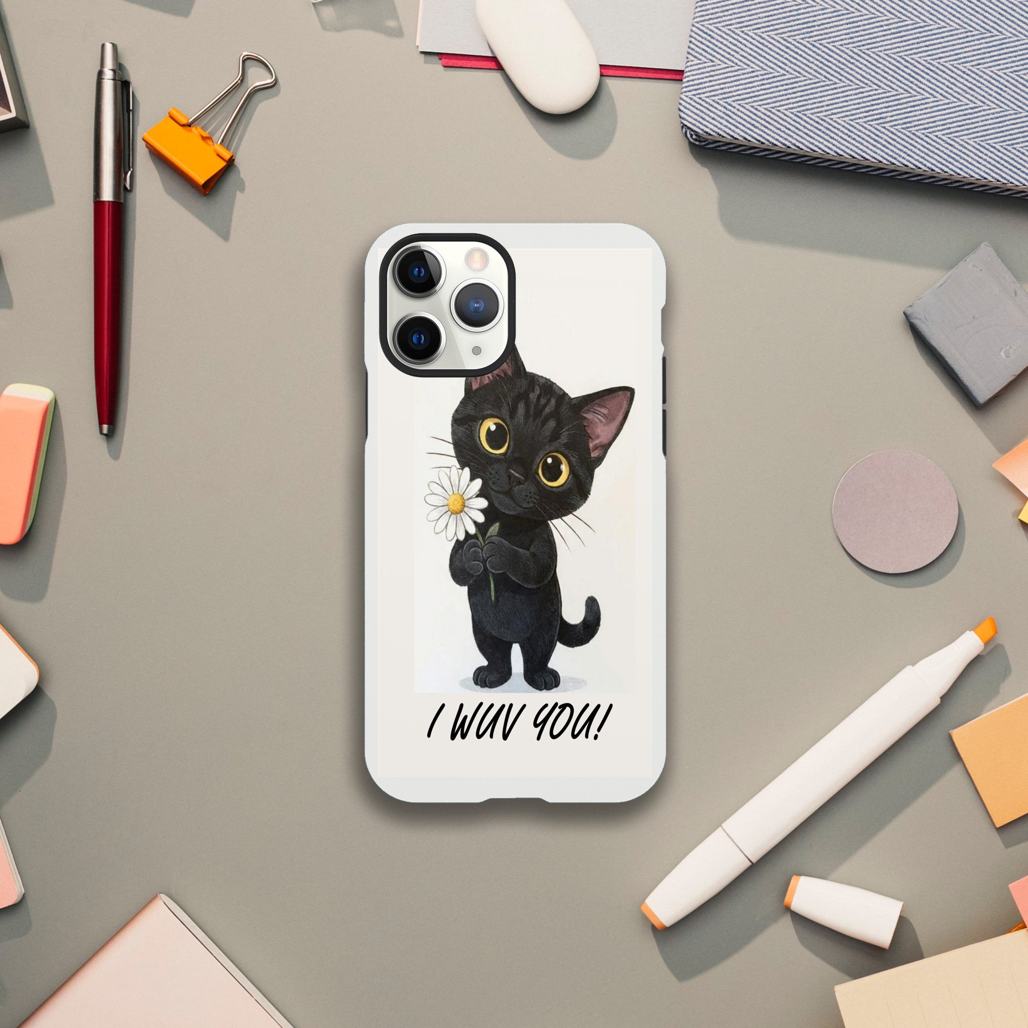 Attitude Kitty Tough Case | Dual-Layer Protection for iPhone Print Material for iPhone 15 Pro Max by TVVH_Urban