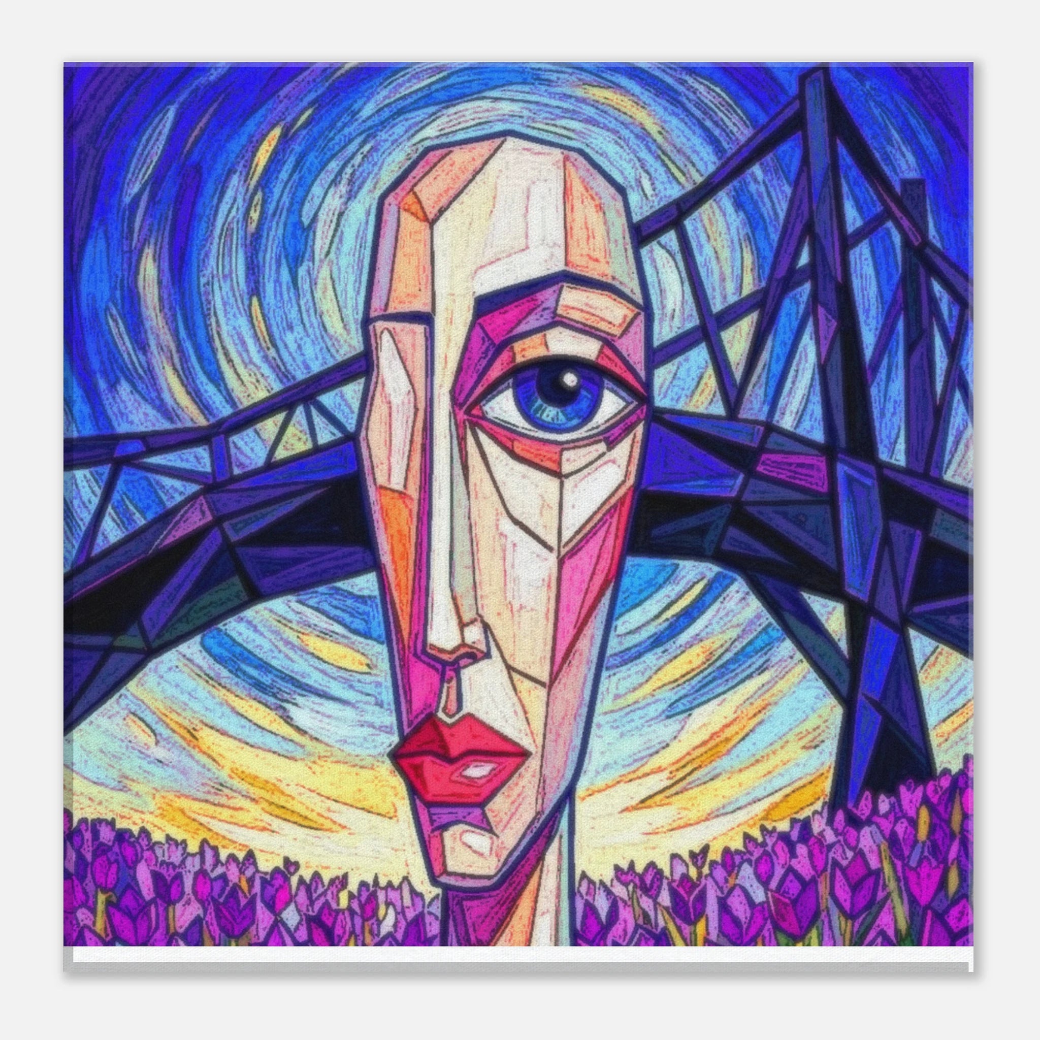 The Chaos of purple neo impressionist art - classic matte canvas by TVVH_Urban