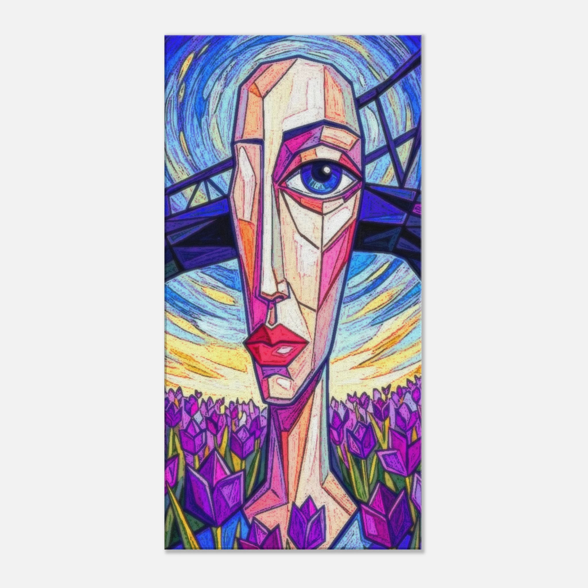 The Chaos of purple neo impressionist art - classic matte canvas by TVVH_Urban