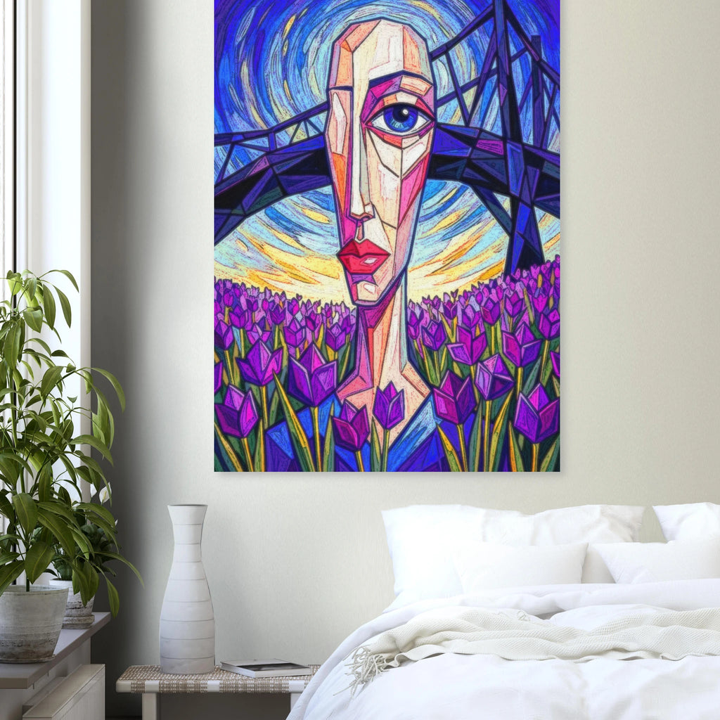 The Chaos of purple neo impressionist art - matte paper poster by TVVH_Urban