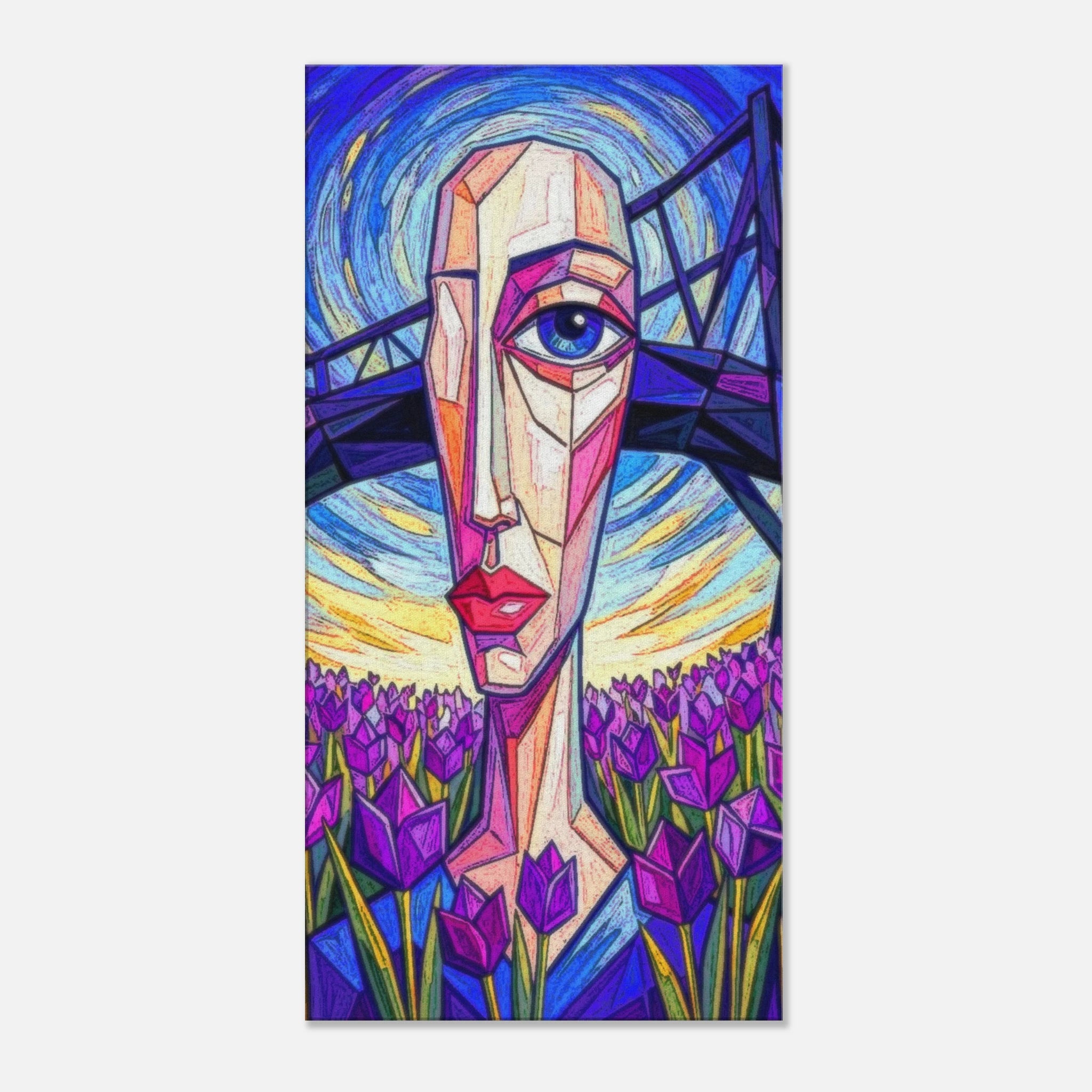 The Chaos of purple neo impressionist art - classic matte canvas by TVVH_Urban