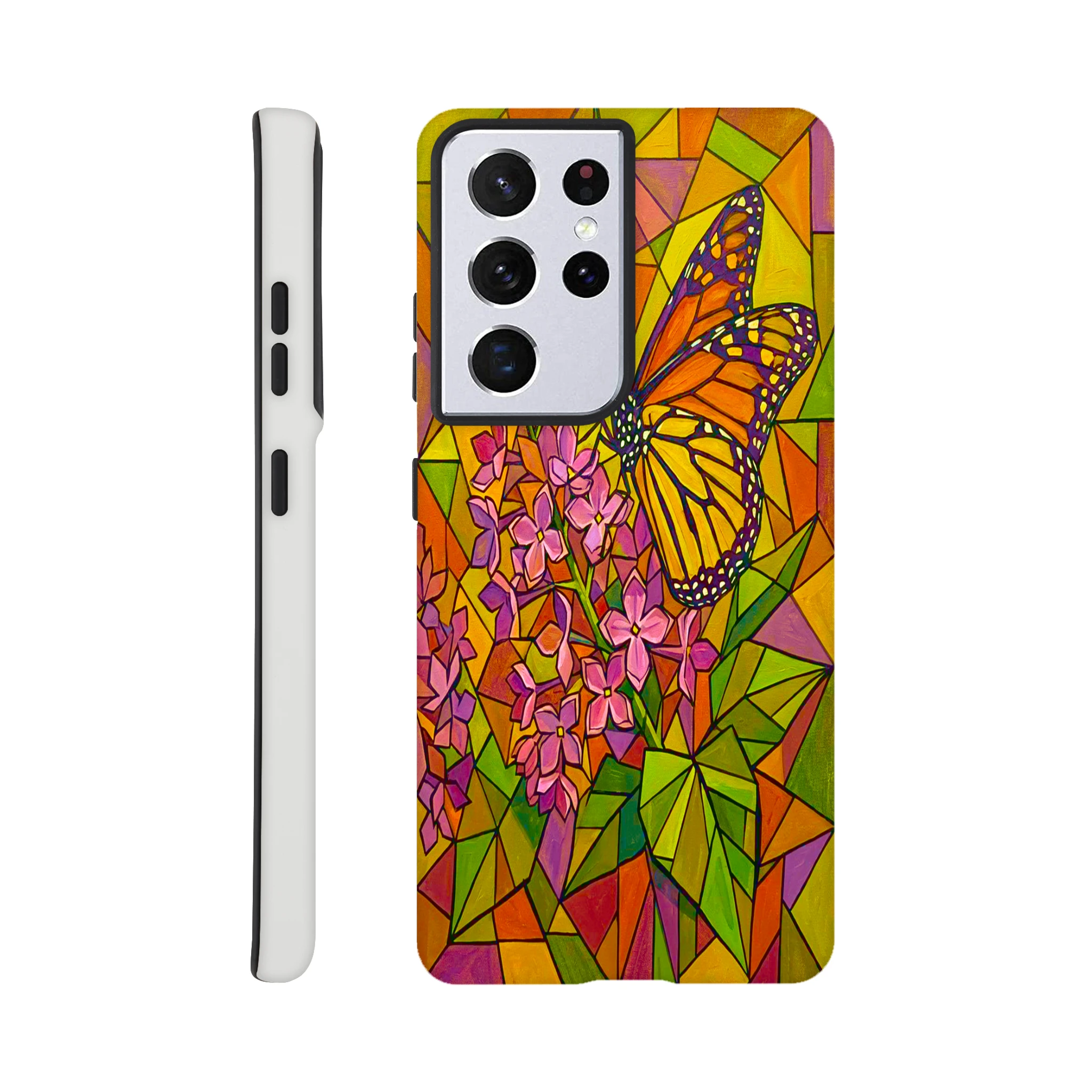 Butterfly & Lilac Tough Phone Case | Dual-Layer Protection for Samsung  for Galaxy S21 by TVVH_Urban
