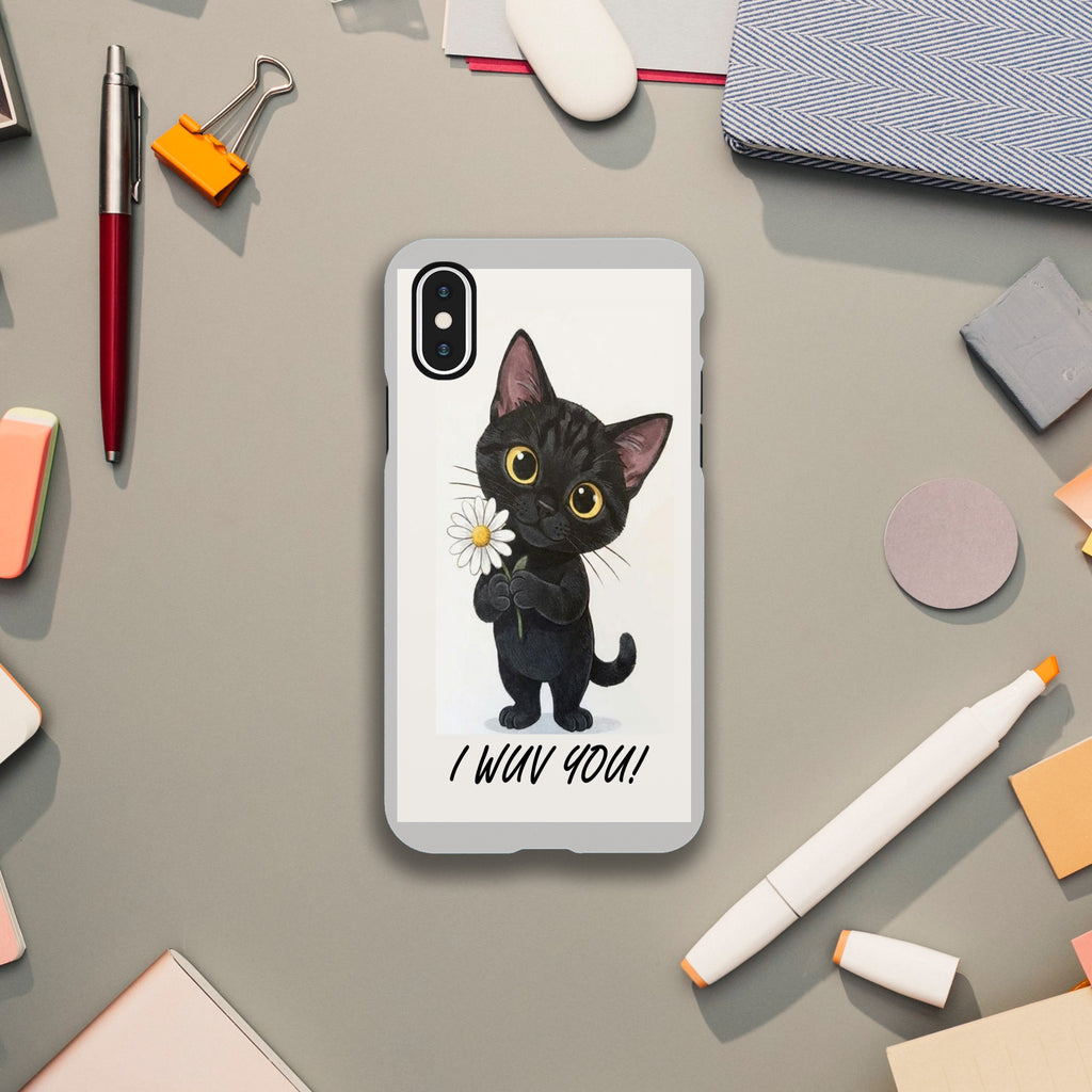 Attitude Kitty Tough Case | Dual-Layer Protection for iPhone Print Material for iPhone 15 Pro Max by TVVH_Urban