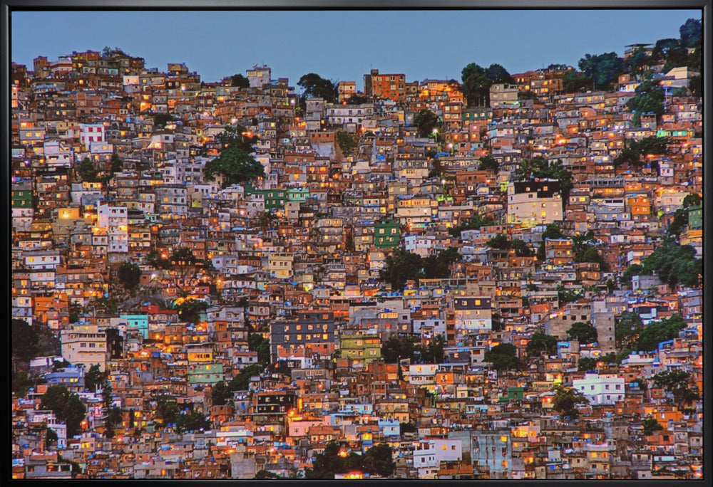 Wall Art Nightfall in the Favela da Rocinha-2