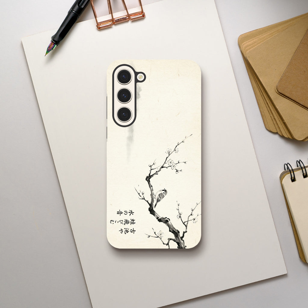 Minimalist style Japanese Illustration in Neo-Impressionist Style - Tough Case for Galaxy S22 Ultra by TVVH_Urban